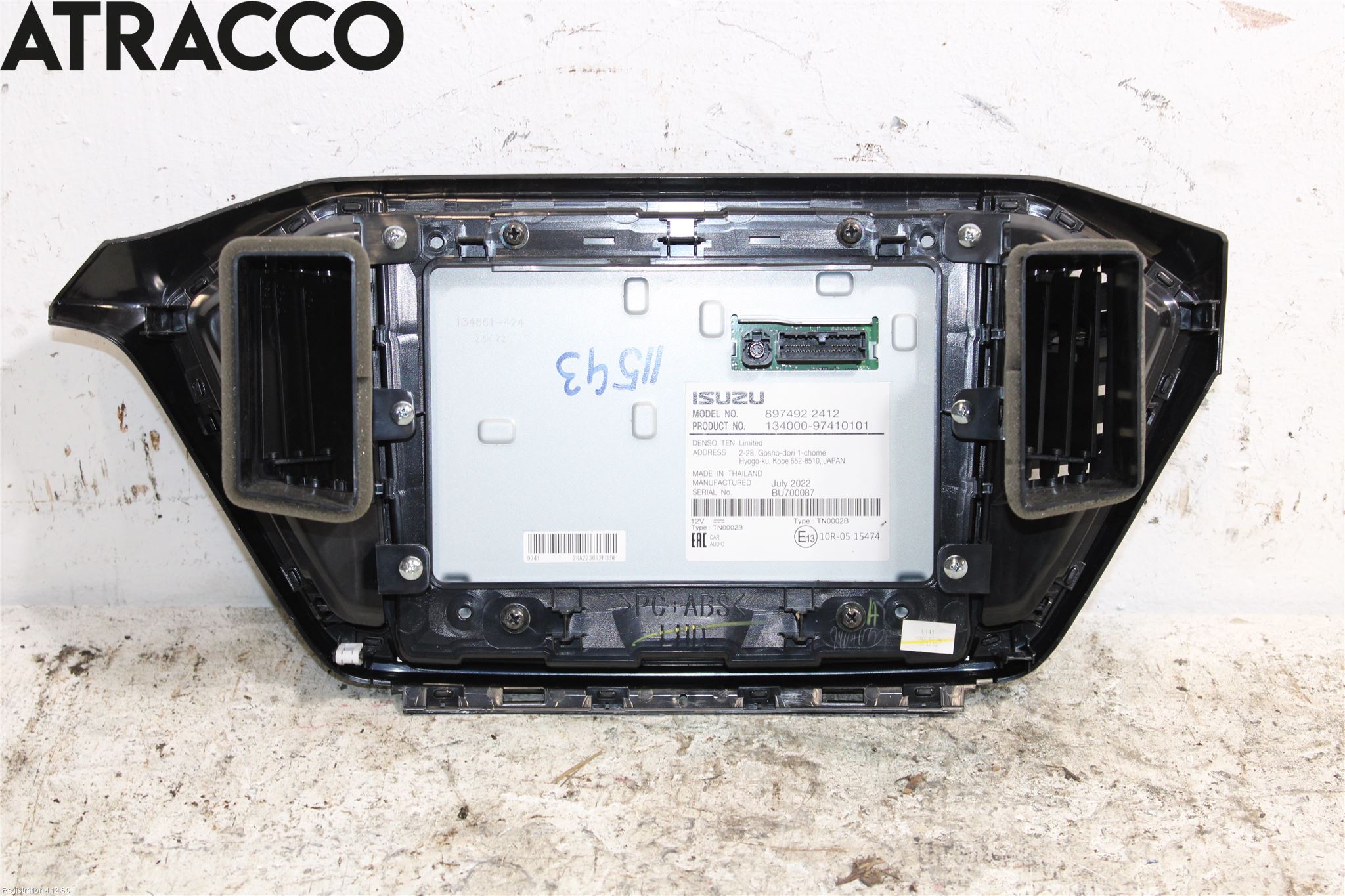 Isuzu D-MAX Multifunktionsdisplay