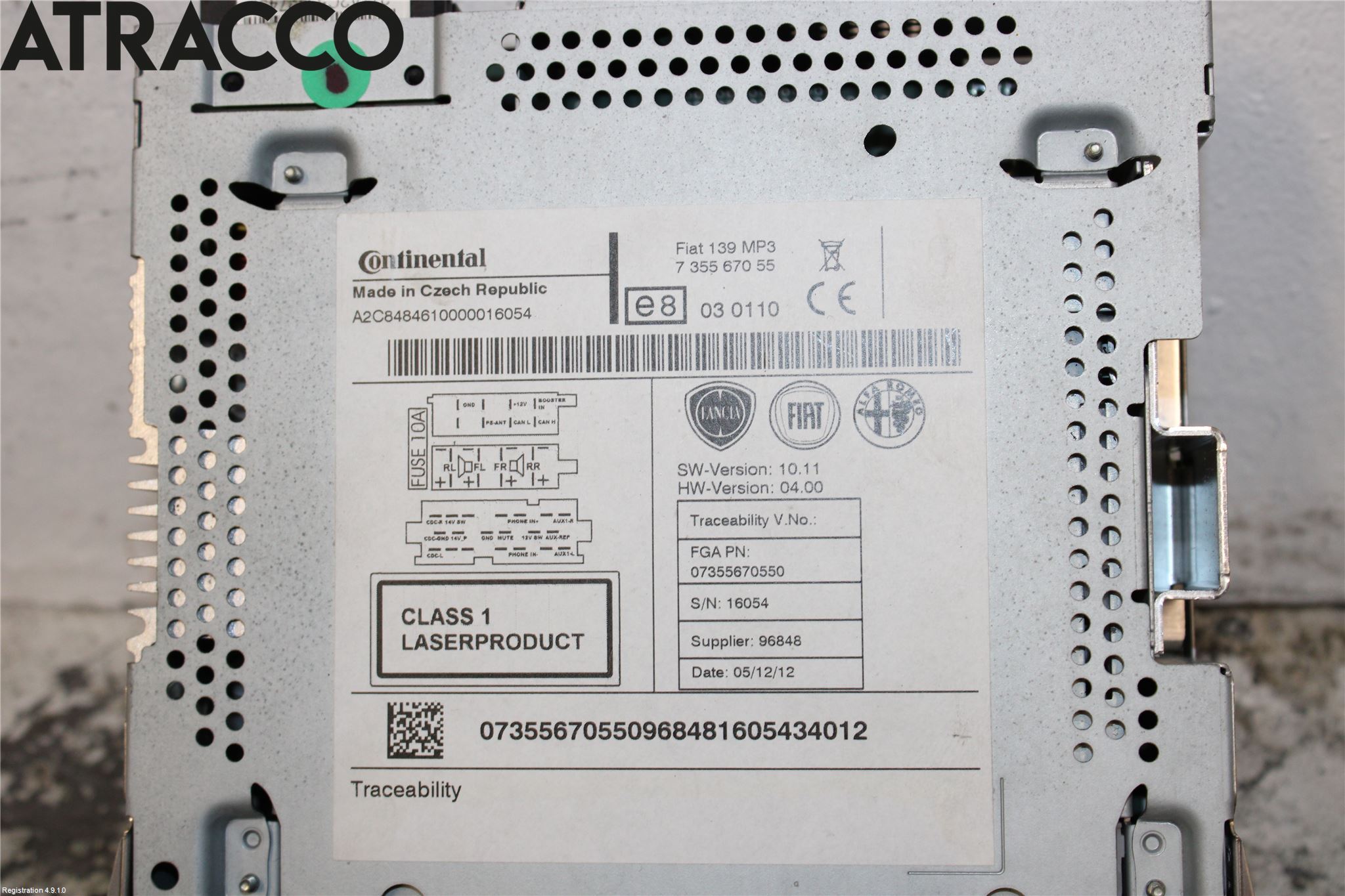 Fiat PANDA 12- Stereo Radio Med Cd