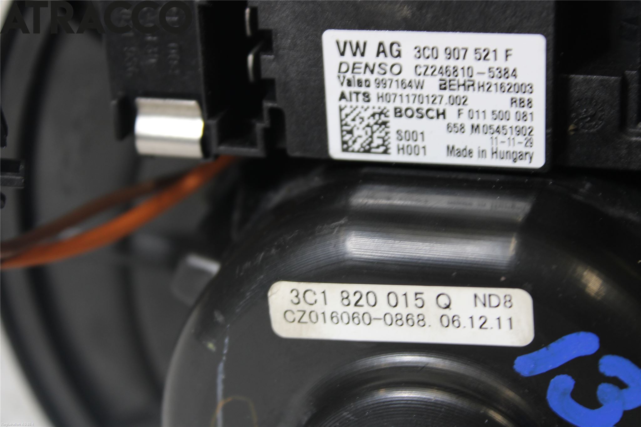 Volkswagen VW PASSAT 11-14 Varmeapparat Viftemotor