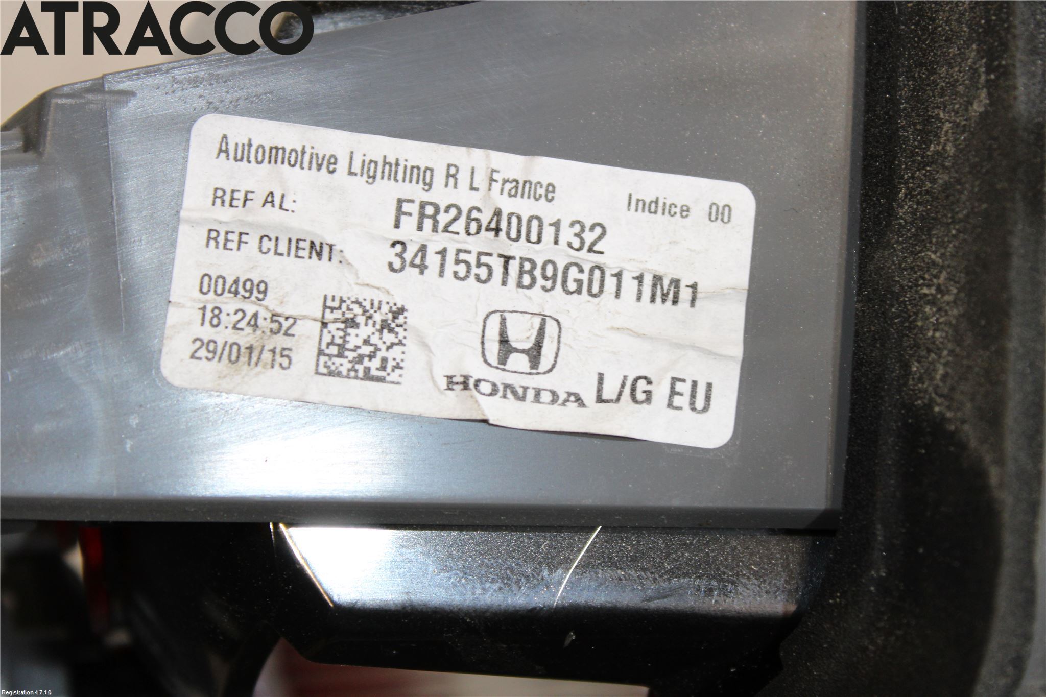 Honda CIVIC 12-16 Baklykt Venstre