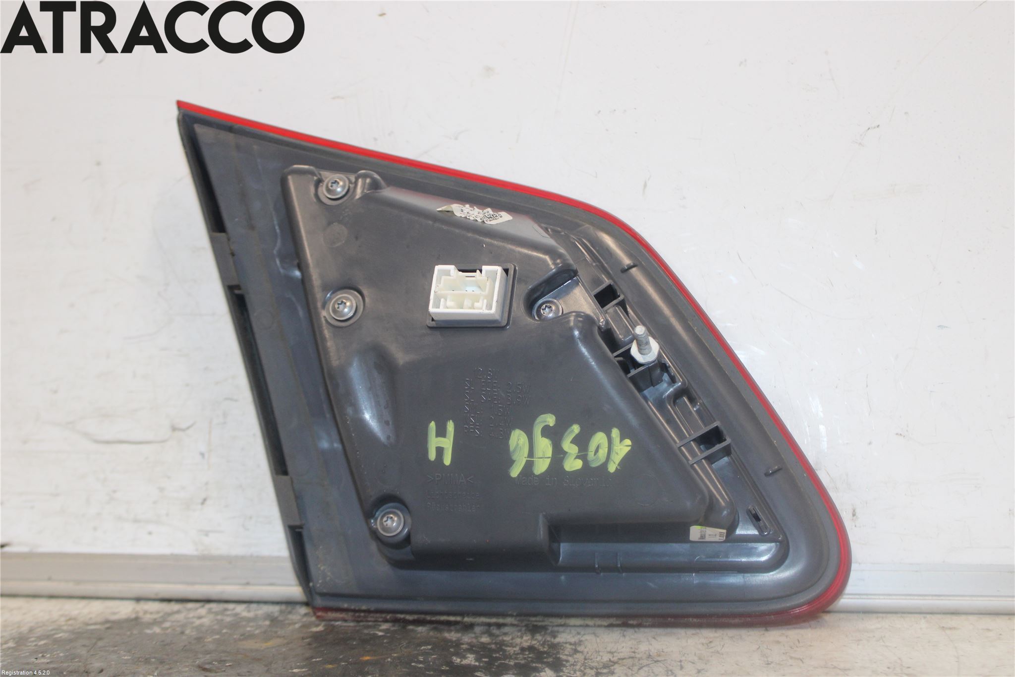 Mercedes-Benz MB B-KLASS (W246/W242) 12-19 Baklykt Høyre  På Luke(Indre)