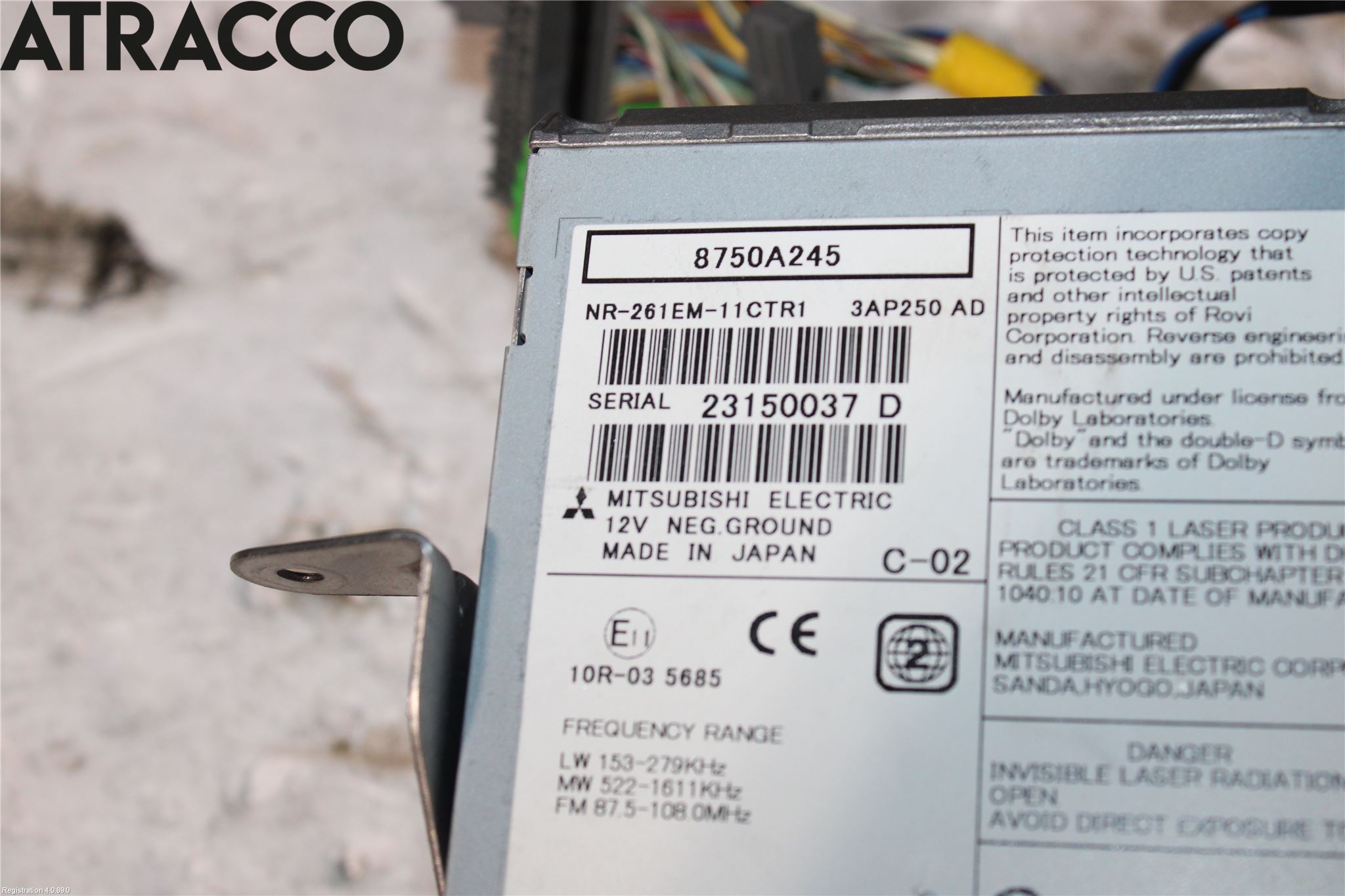 Citroen C4 AIRCROSS Instr Skjerm Dvd-Gps-Ac-Tlf