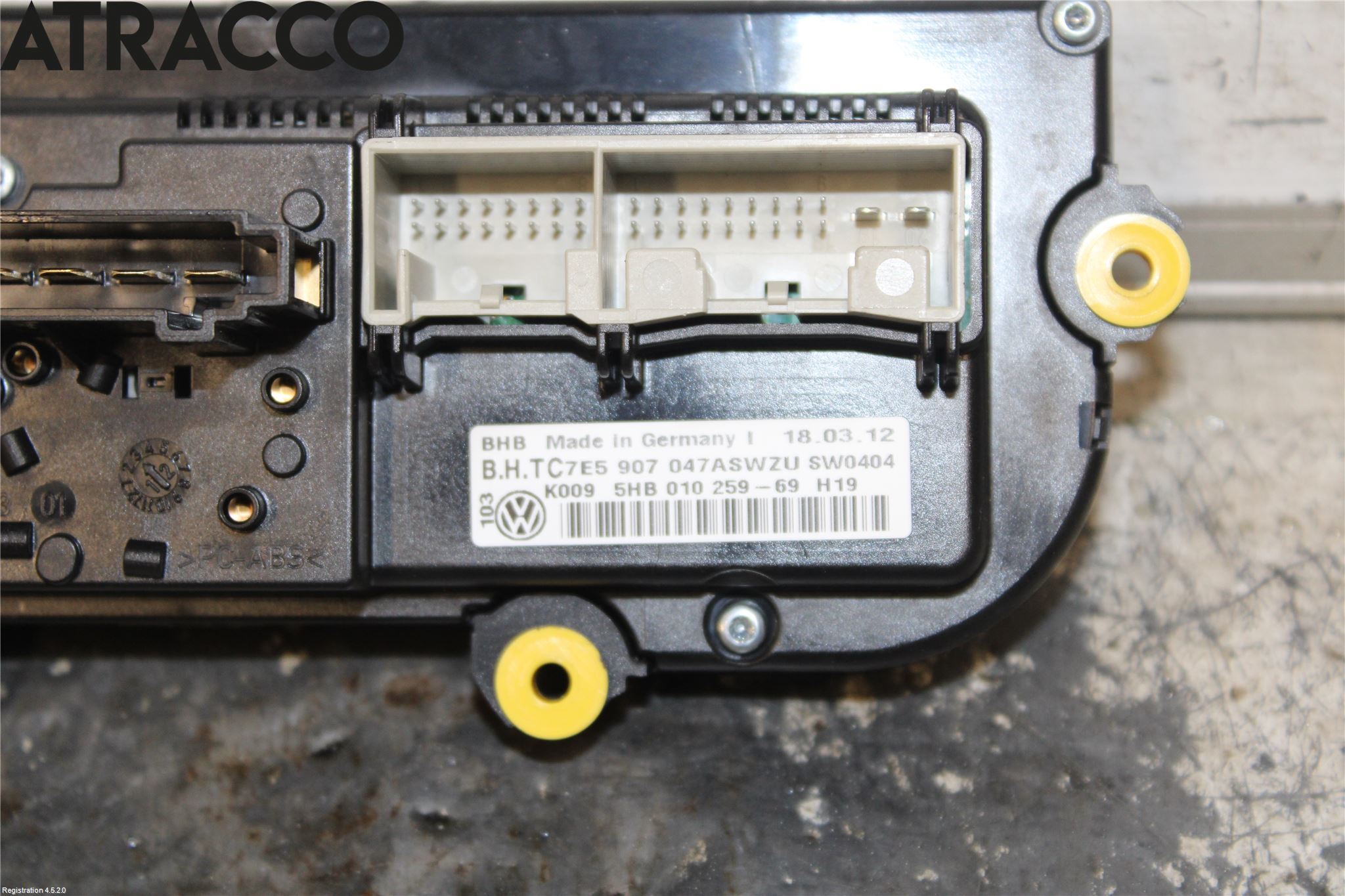 Volkswagen VW TRANSP/CARAVELLE (T5) 04-15 Varme Ac Betjening-Display