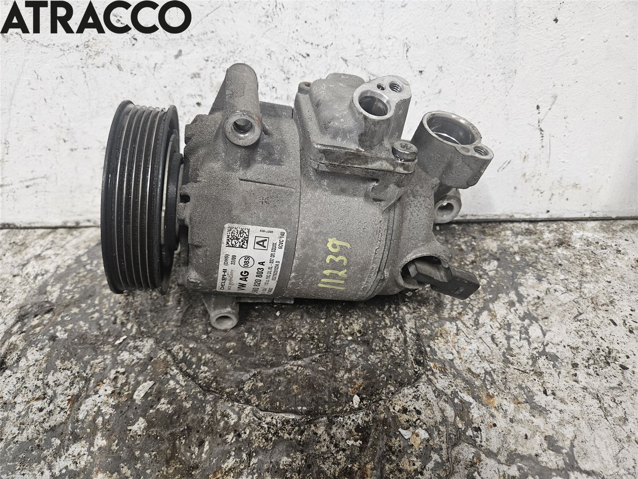 Volkswagen VW GOLF VI 09-13 Varme Ac Kompressor