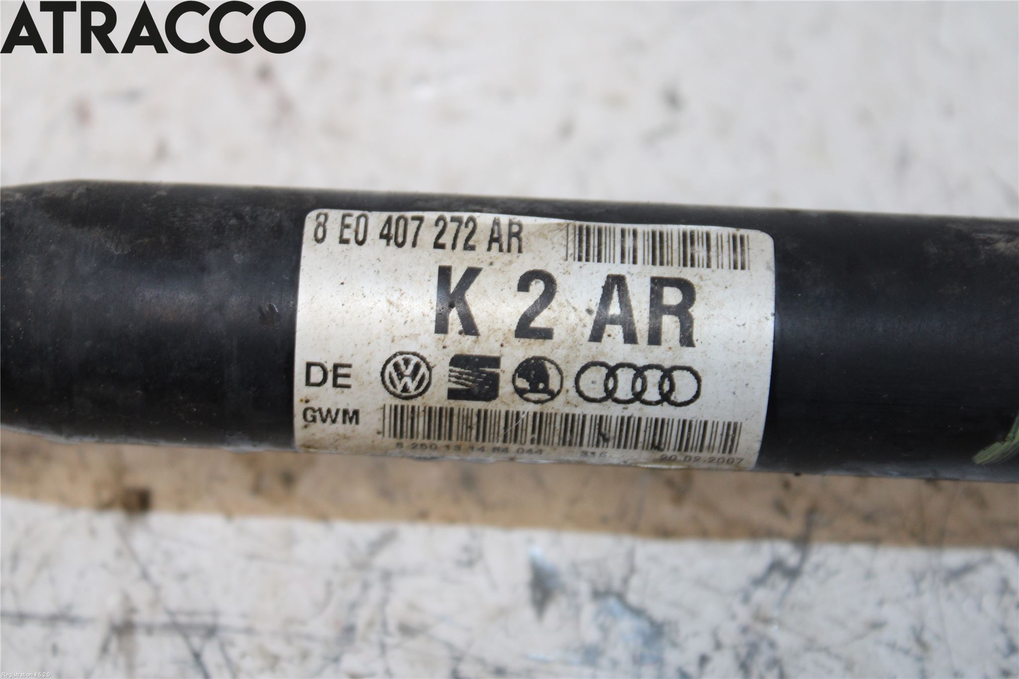 Audi A4/S4 05-07 Drivaksel Foran Kompl Høyre