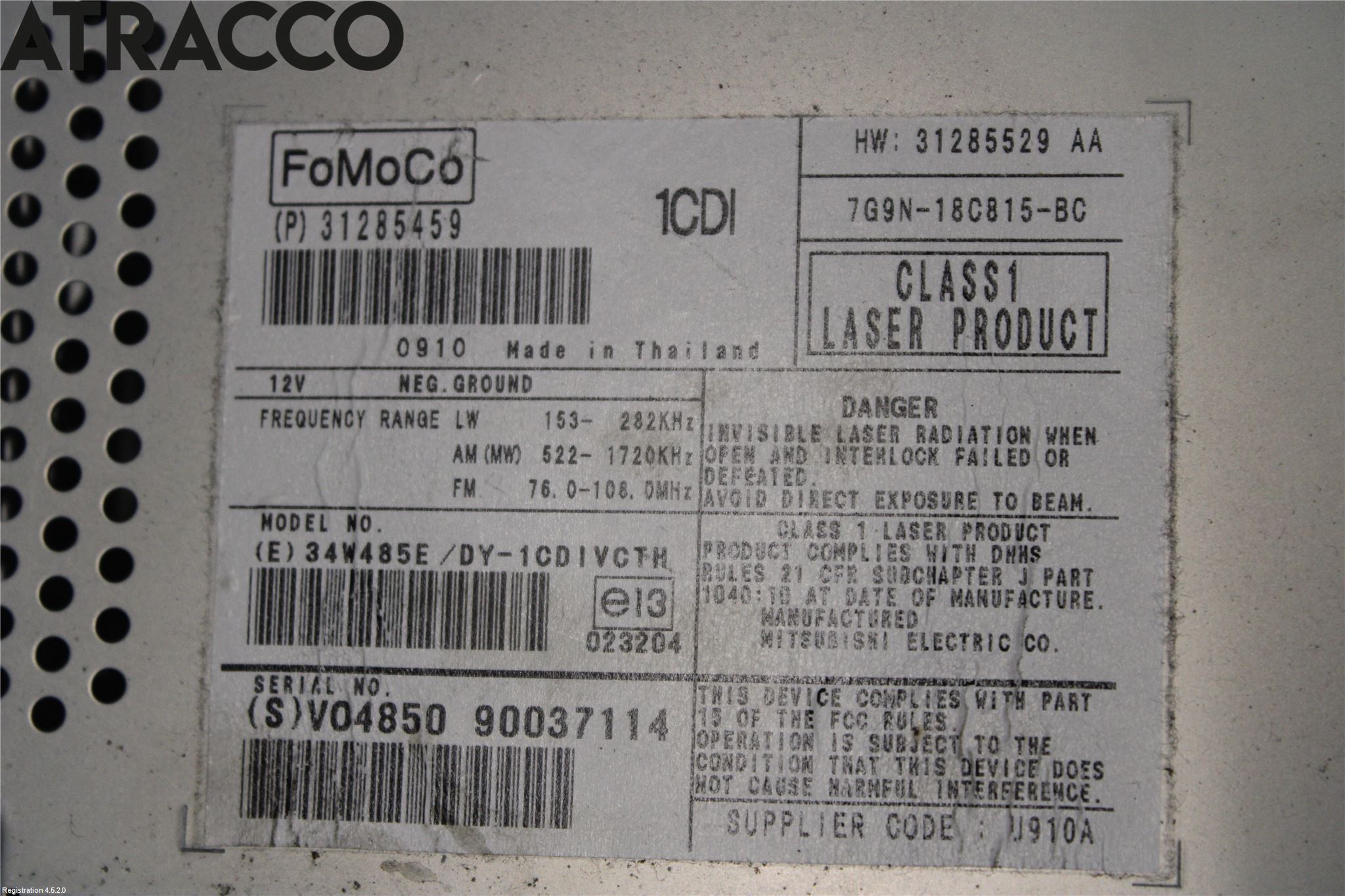 Volvo V70 08-13 Stereo Radio Med Cd