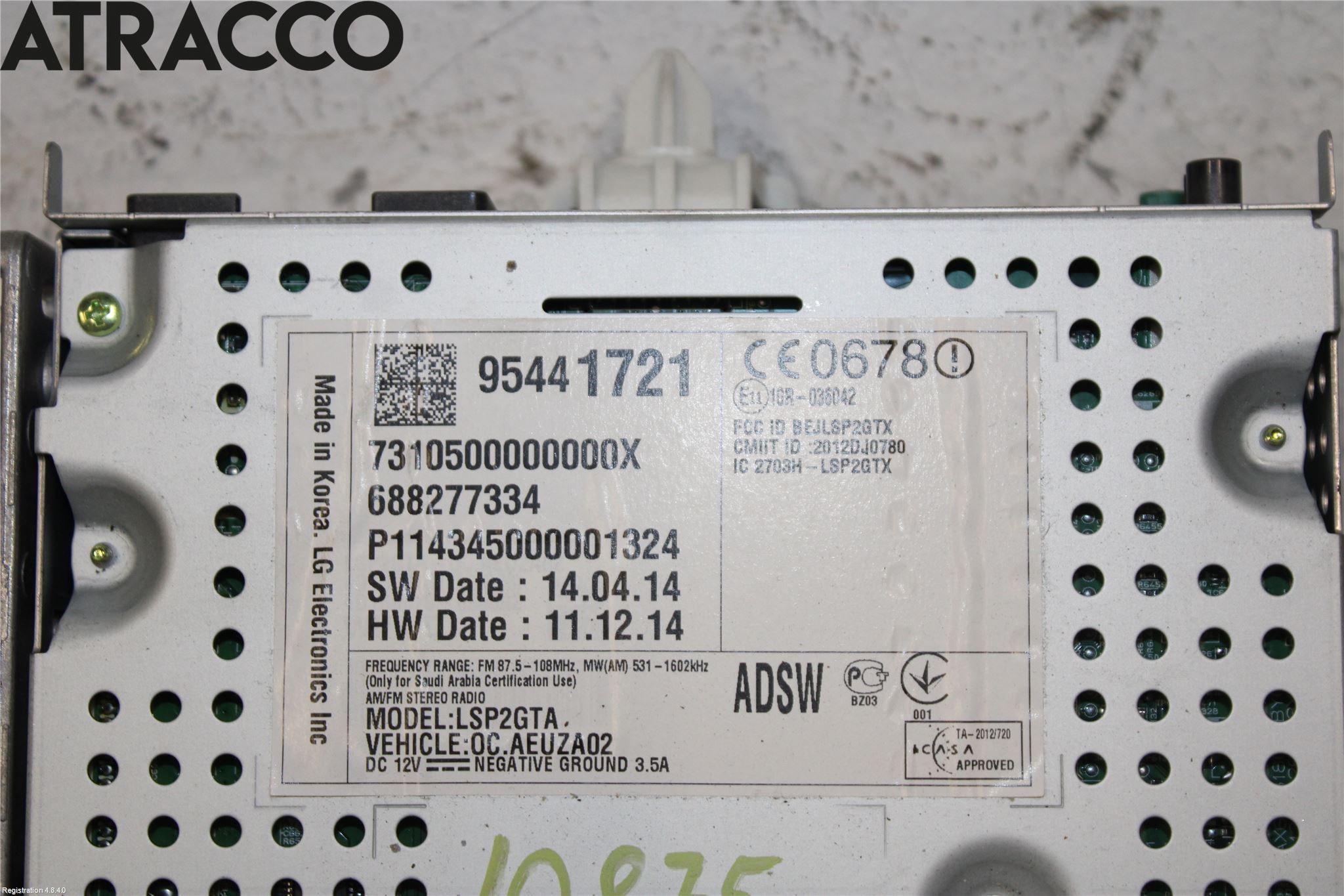 Opel CORSA E 15-19 Stereo Radio Med Cd