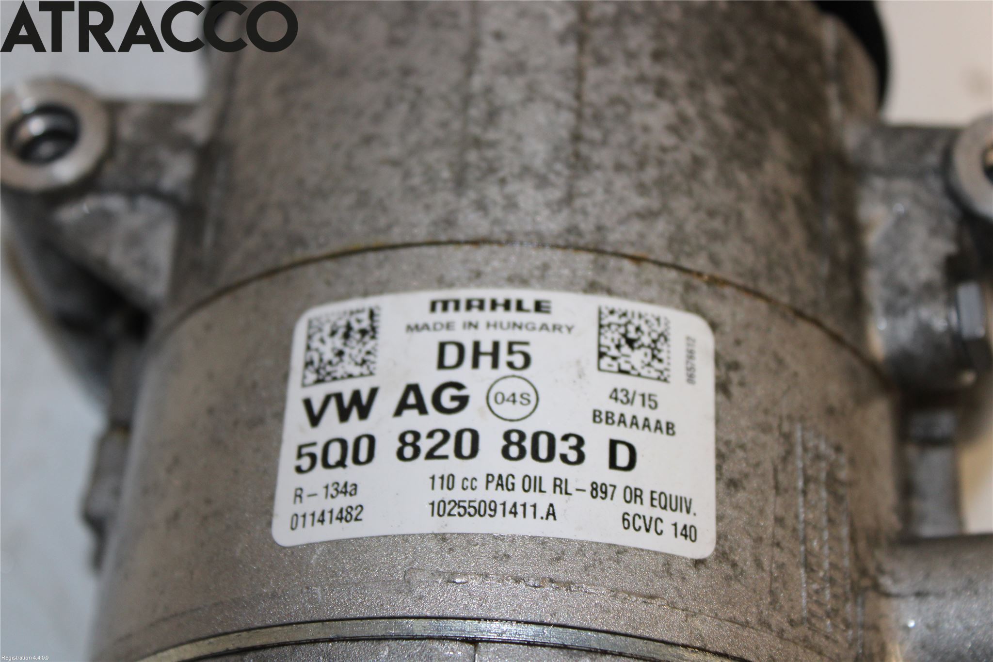 Volkswagen VW GOLF / E-GOLF VII 13-20 Varme Ac Kompressor