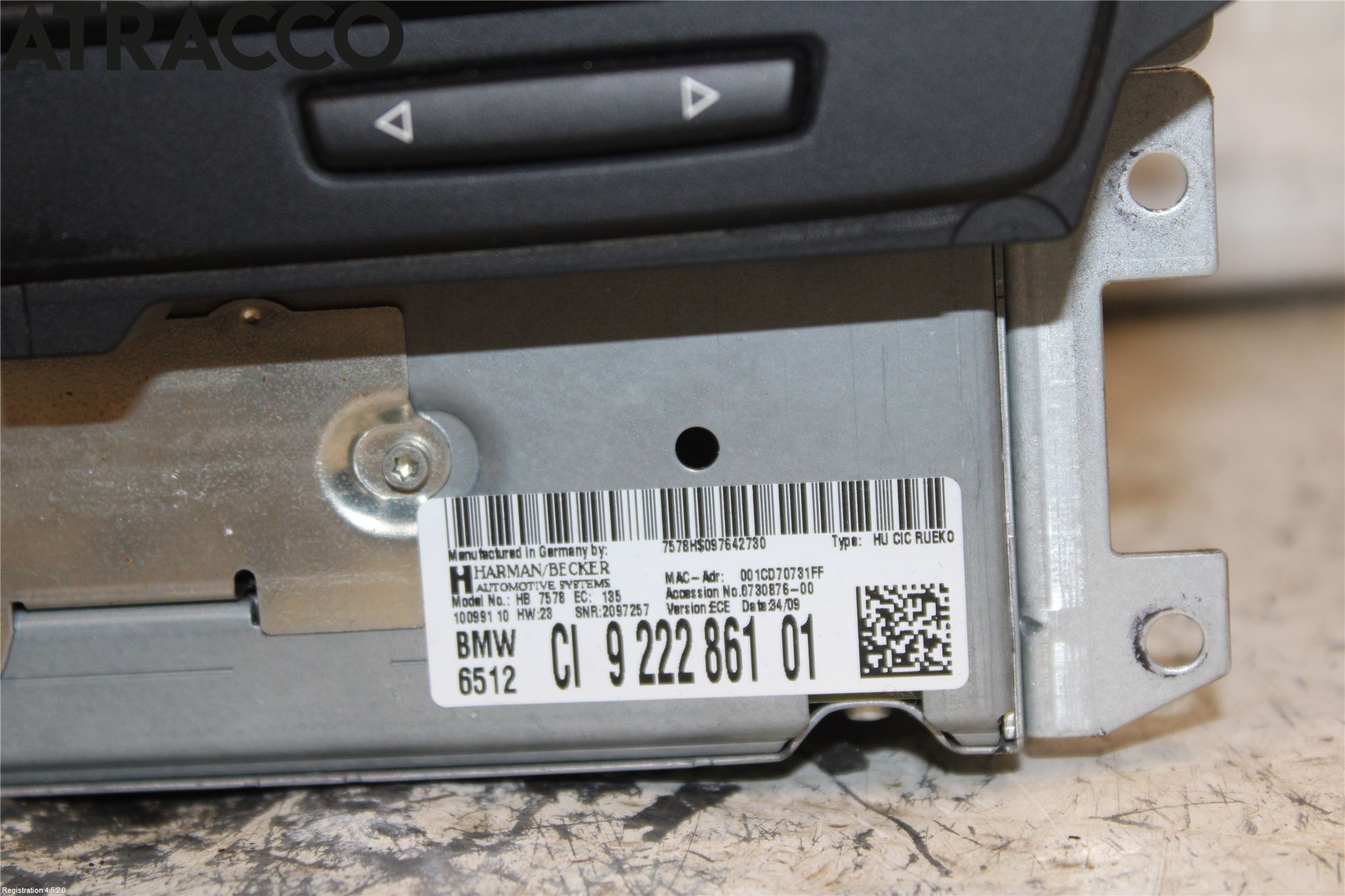 BMW 3 E90/91 SED/TOU 05-12 Stereo Radio Med Cd