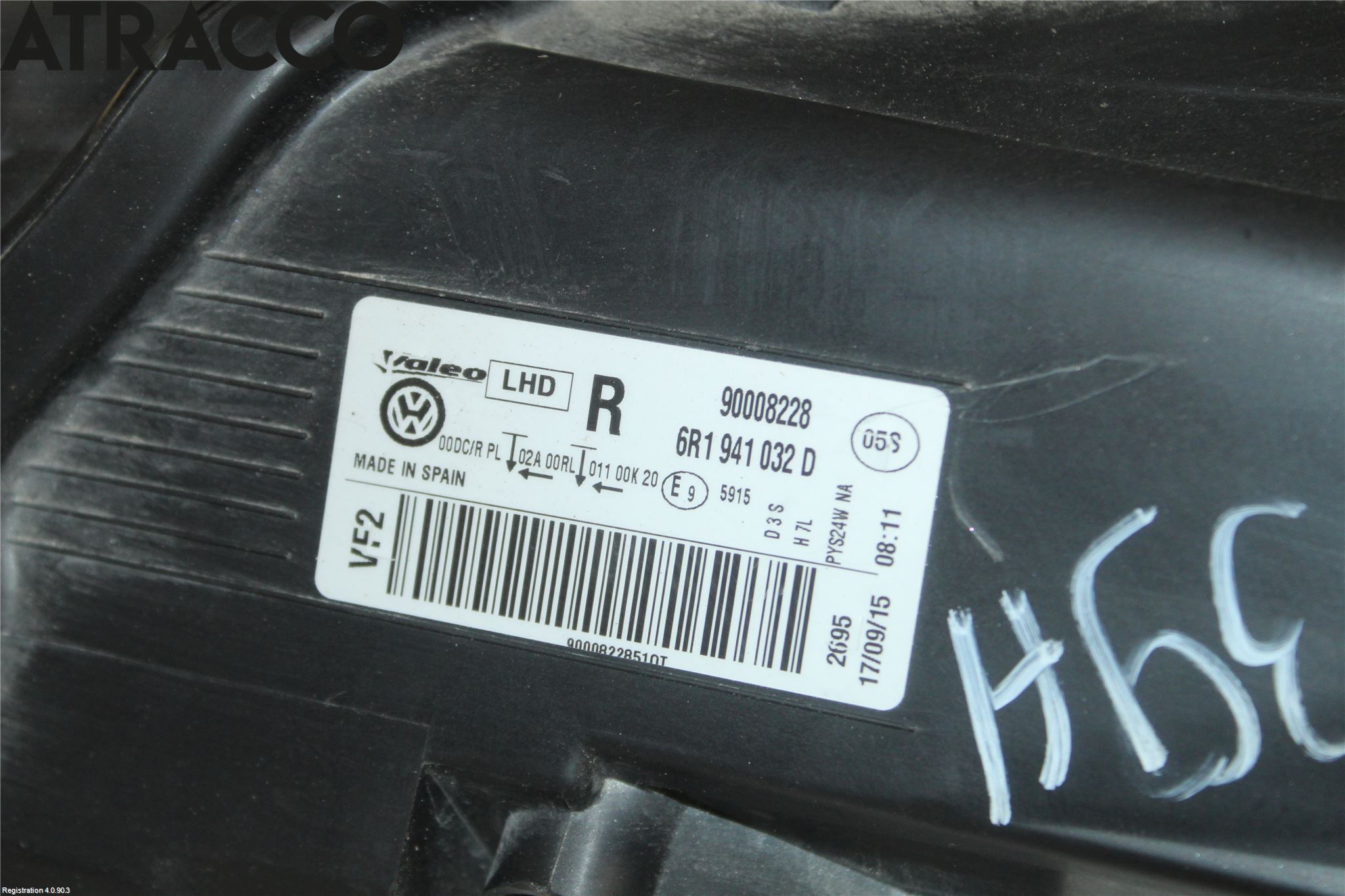 Volkswagen VW POLO 10-17 Frontlykt Høyre