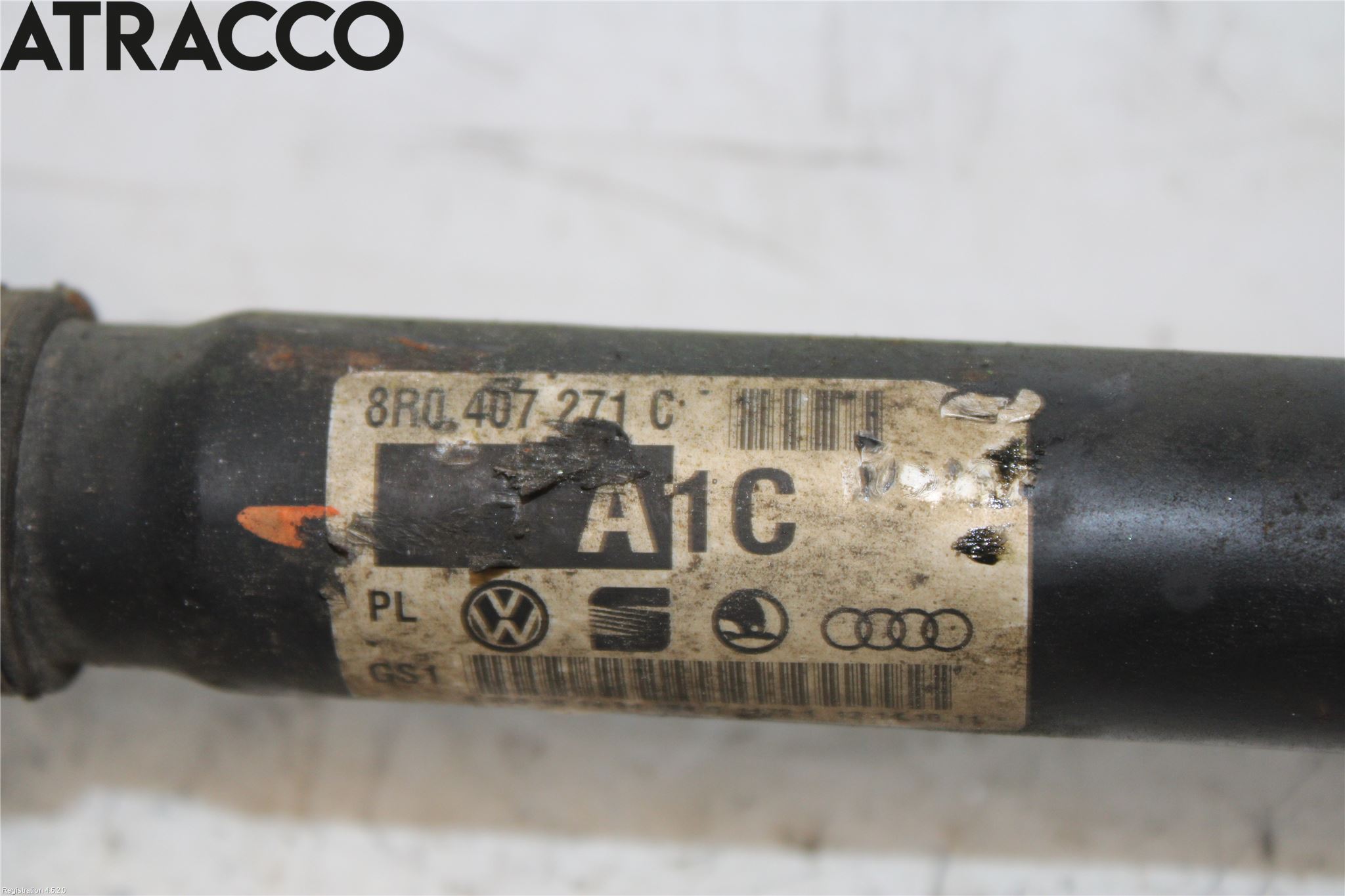 Audi A7/S7 4G 11-17 Drivaksel Foran Kompl Høyre