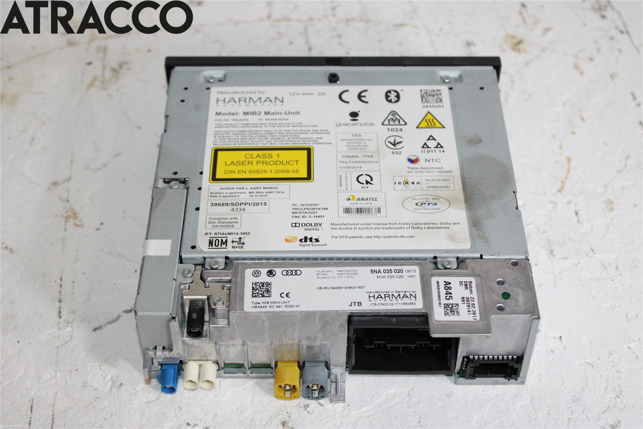 Volkswagen VW GOLF / E-GOLF VII 13-20 Stereo Radio Med Cd