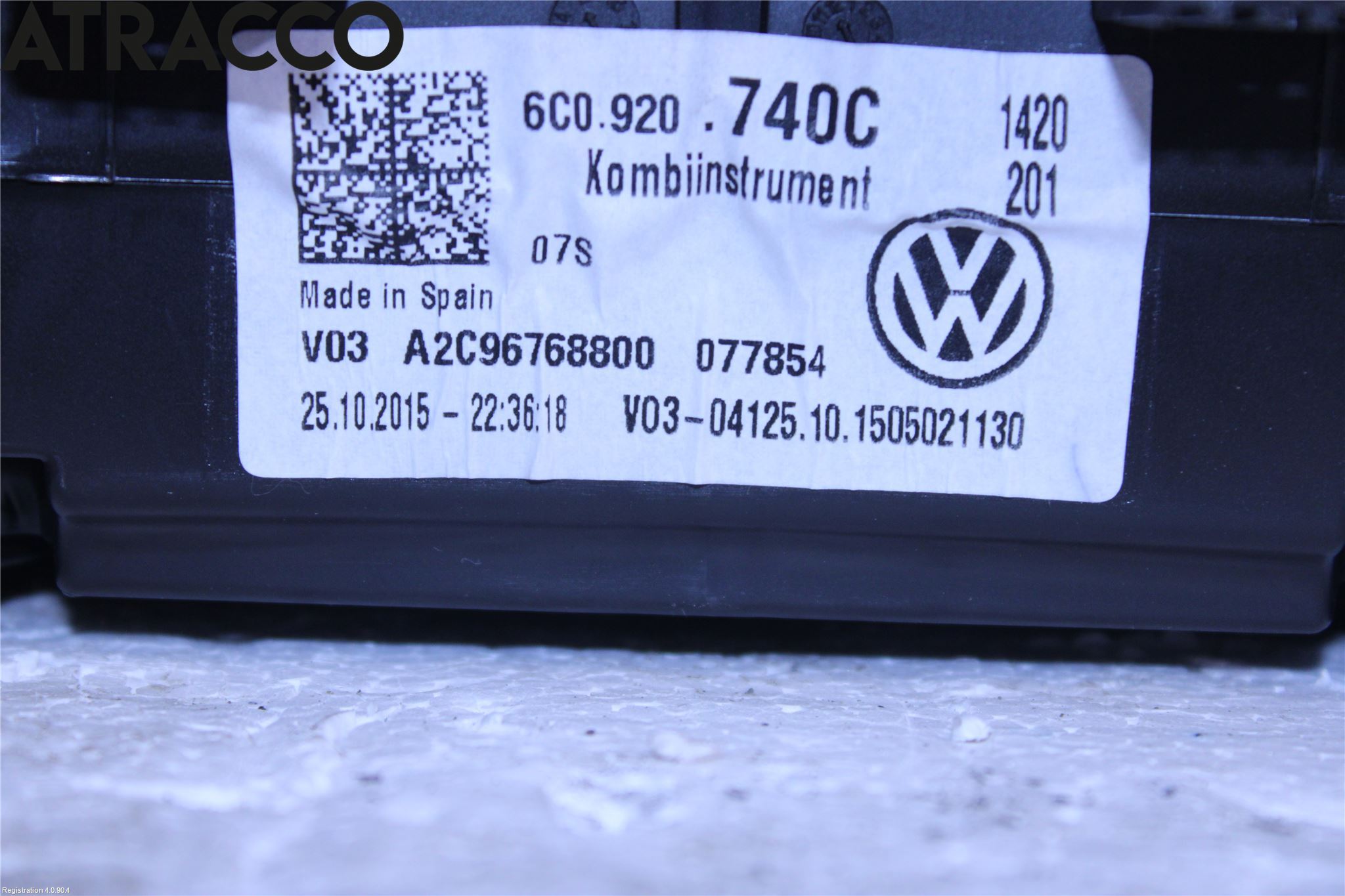 Volkswagen VW POLO 10-17 Instr Speedometer