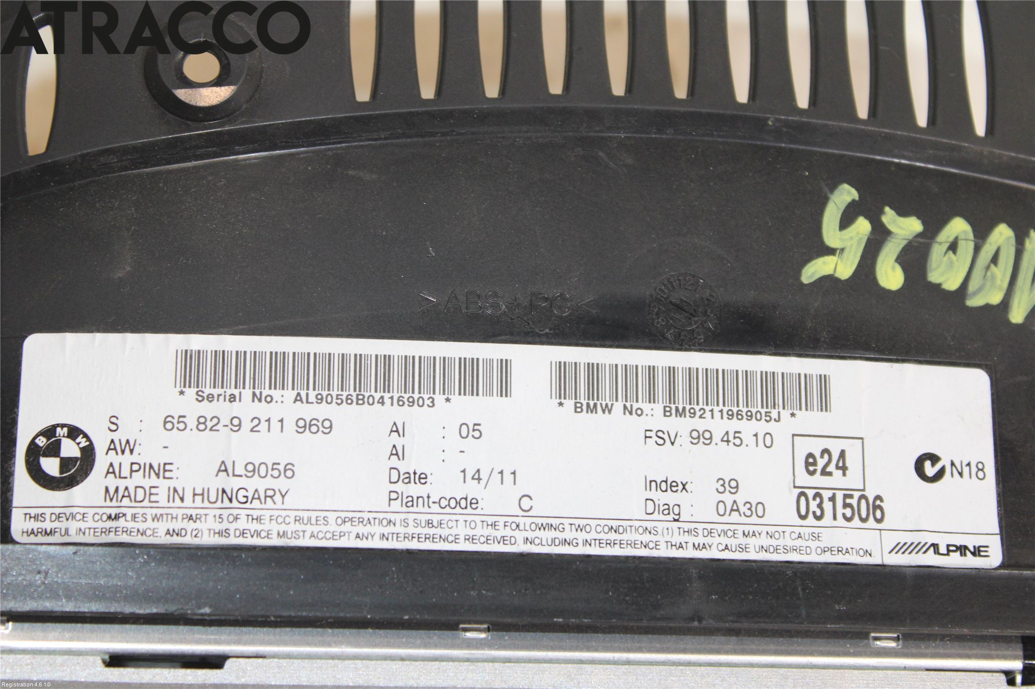 BMW 3 E90/91 SED/TOU 05-12 Instr Skjerm Dvd-Gps-Ac-Tlf