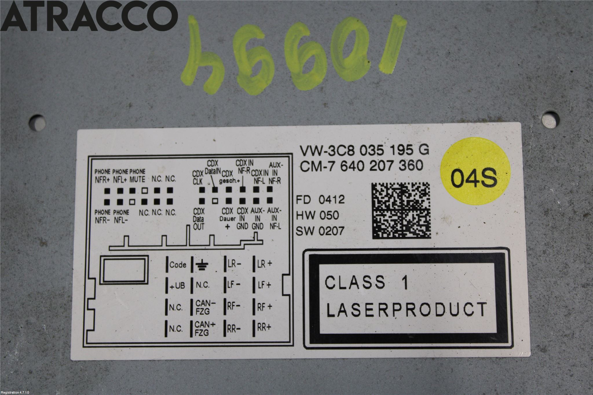 Volkswagen VW TOURAN 10-15 Stereo Radio Med Cd