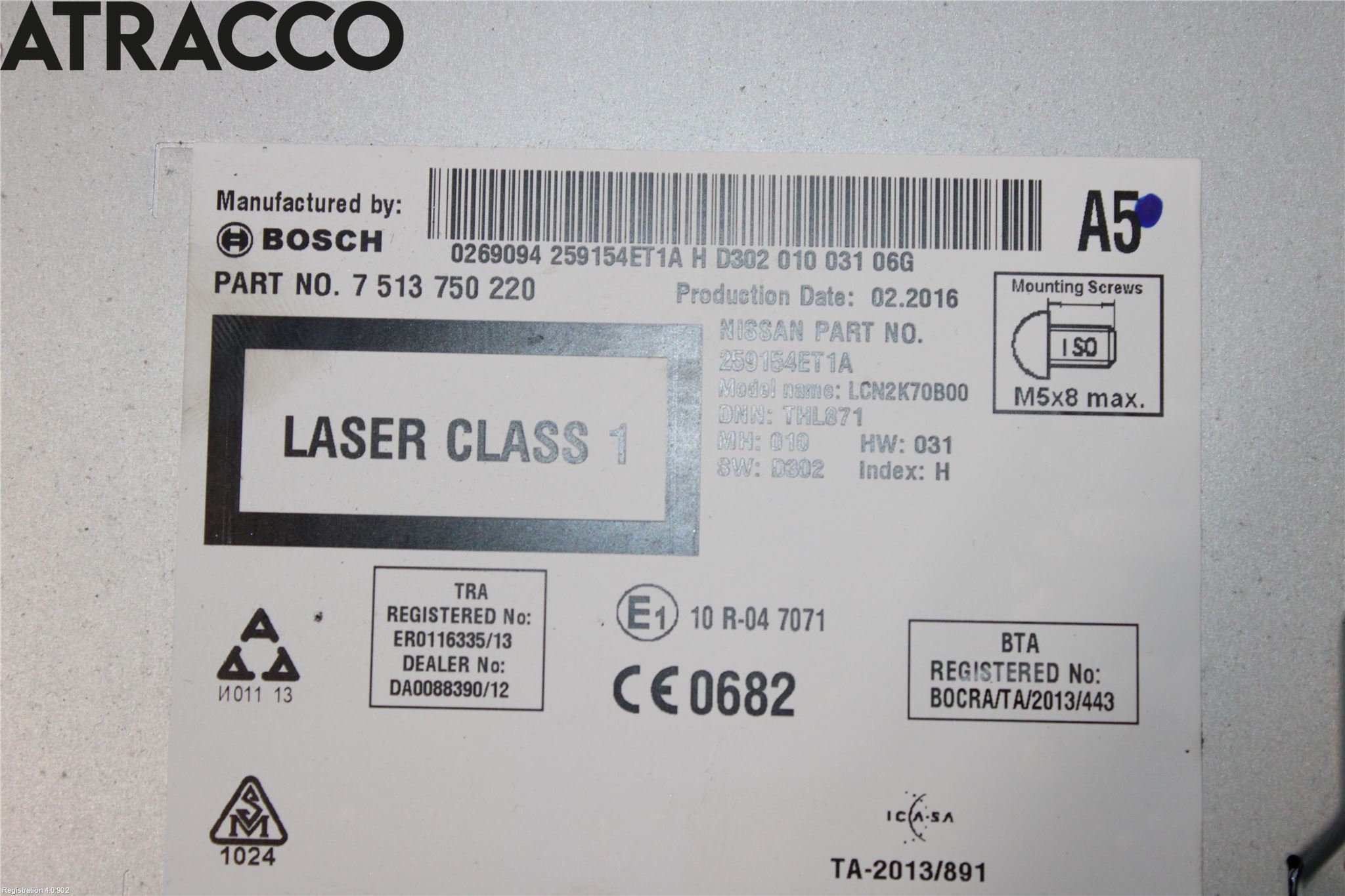 Nissan QASHQAI 14-17 Stereo Radio Med Cd