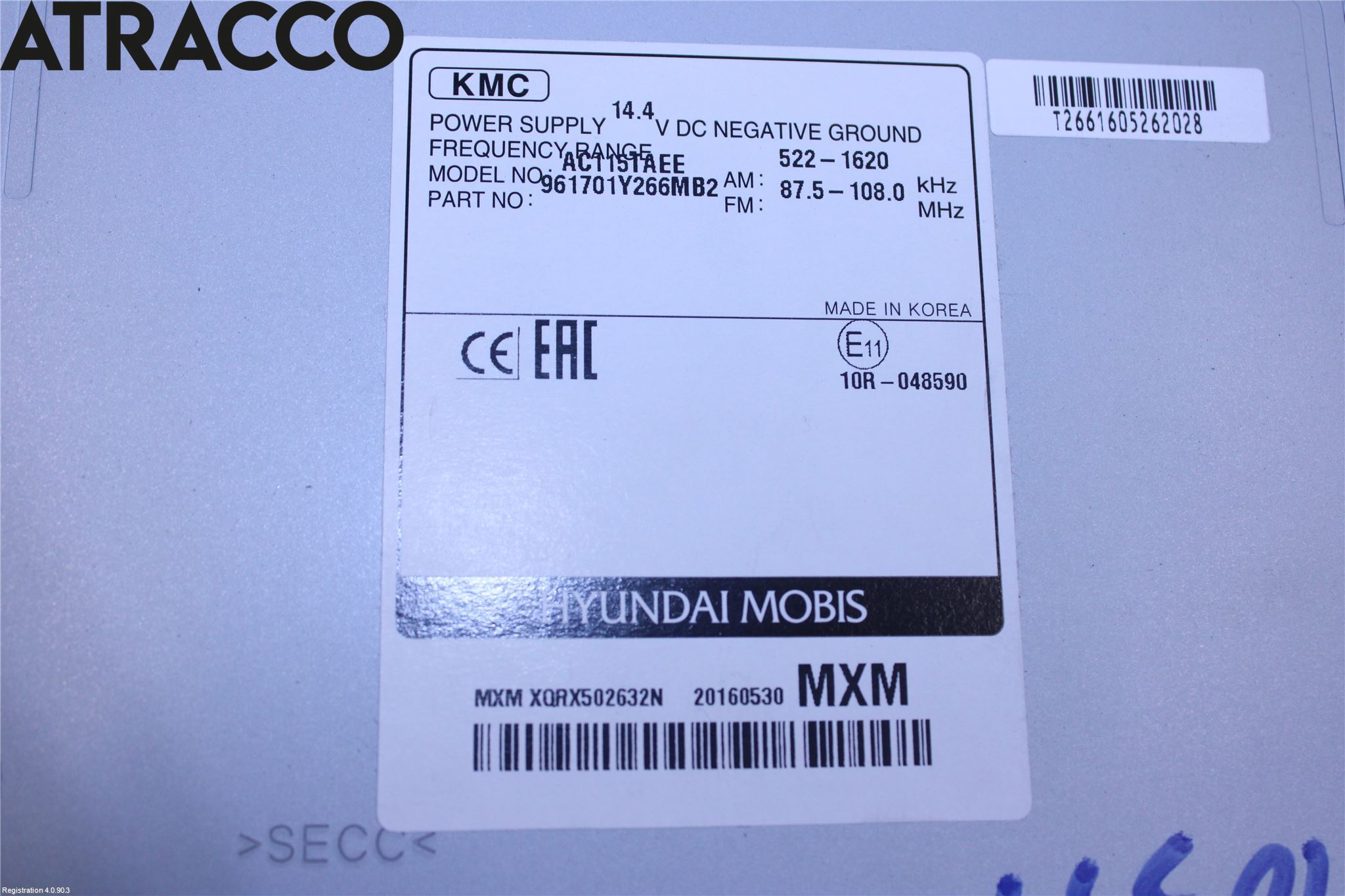 Kia PICANTO 12-17 Stereo Radio