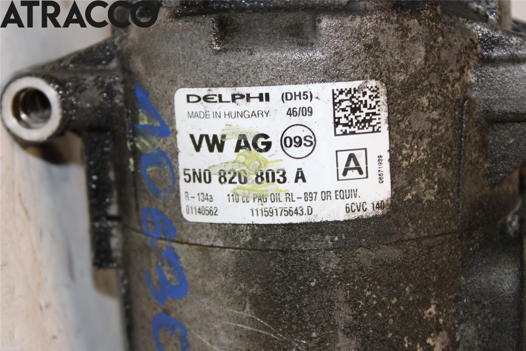 Volkswagen VW GOLF VI 09-13 Varme Ac Kompressor