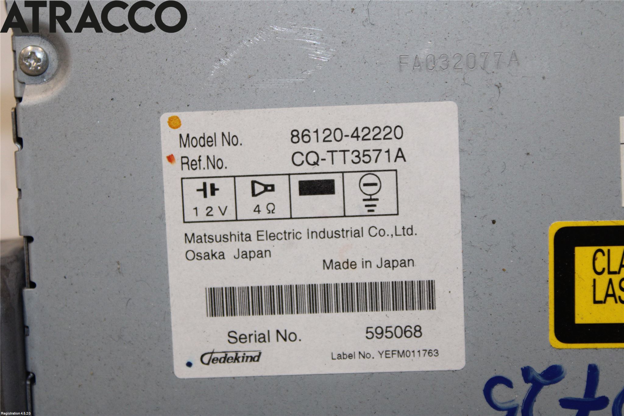 Toyota RAV 4 06-12 Stereo Radio Med Cd