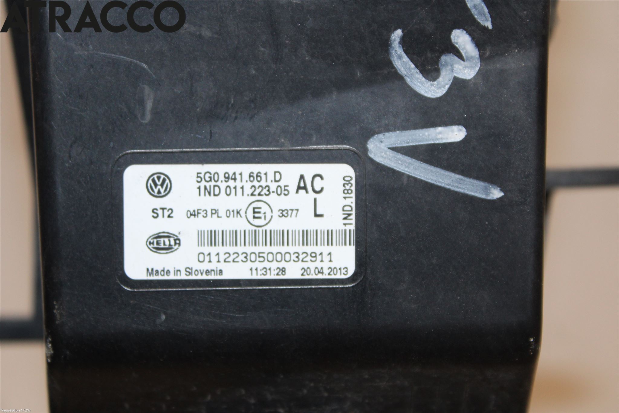 Volkswagen VW GOLF / E-GOLF VII 13-20 Frontlykt-Kurve-Tåkelys