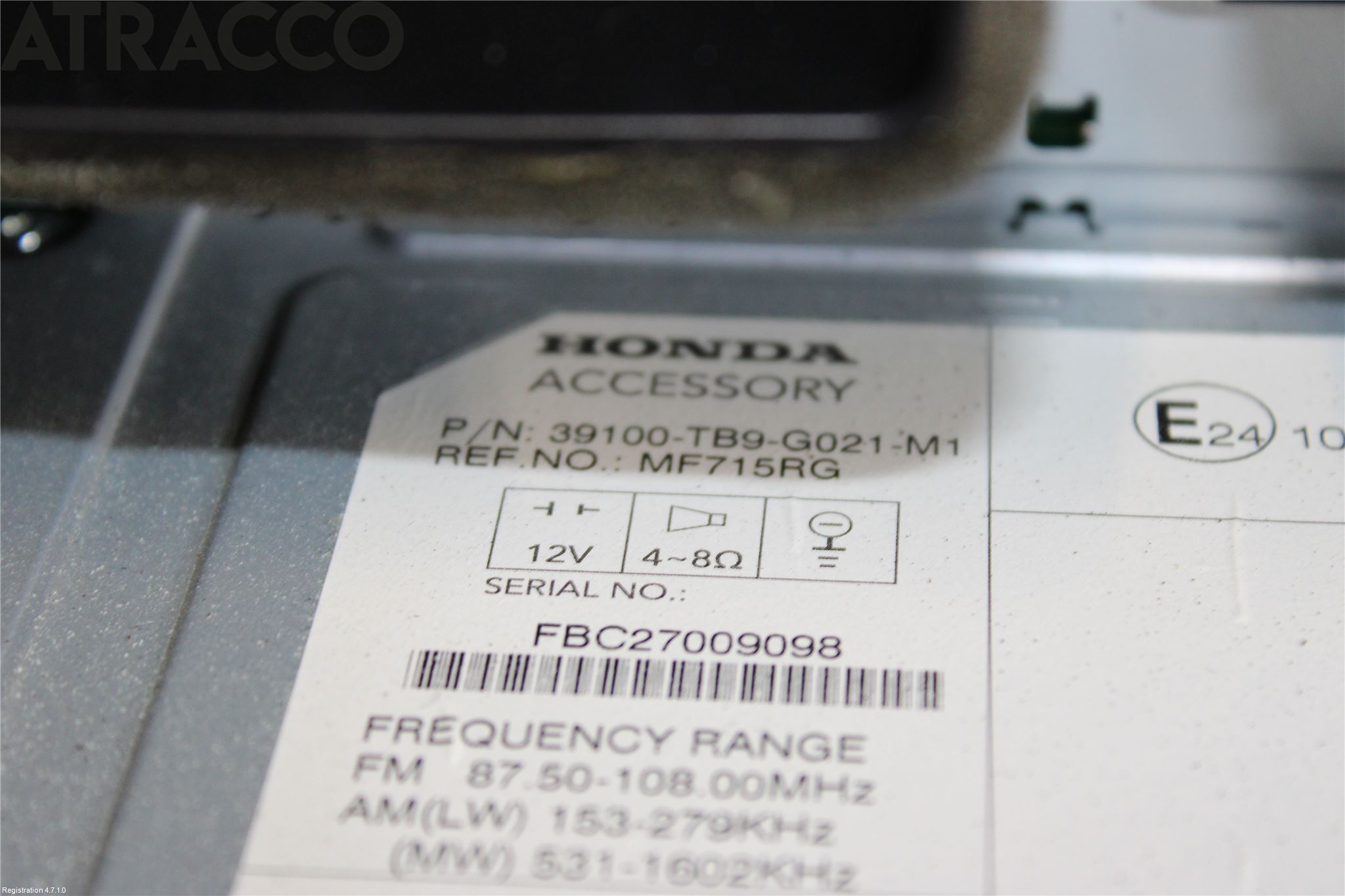 Honda CIVIC 12-16 Stereo Radio Med Cd