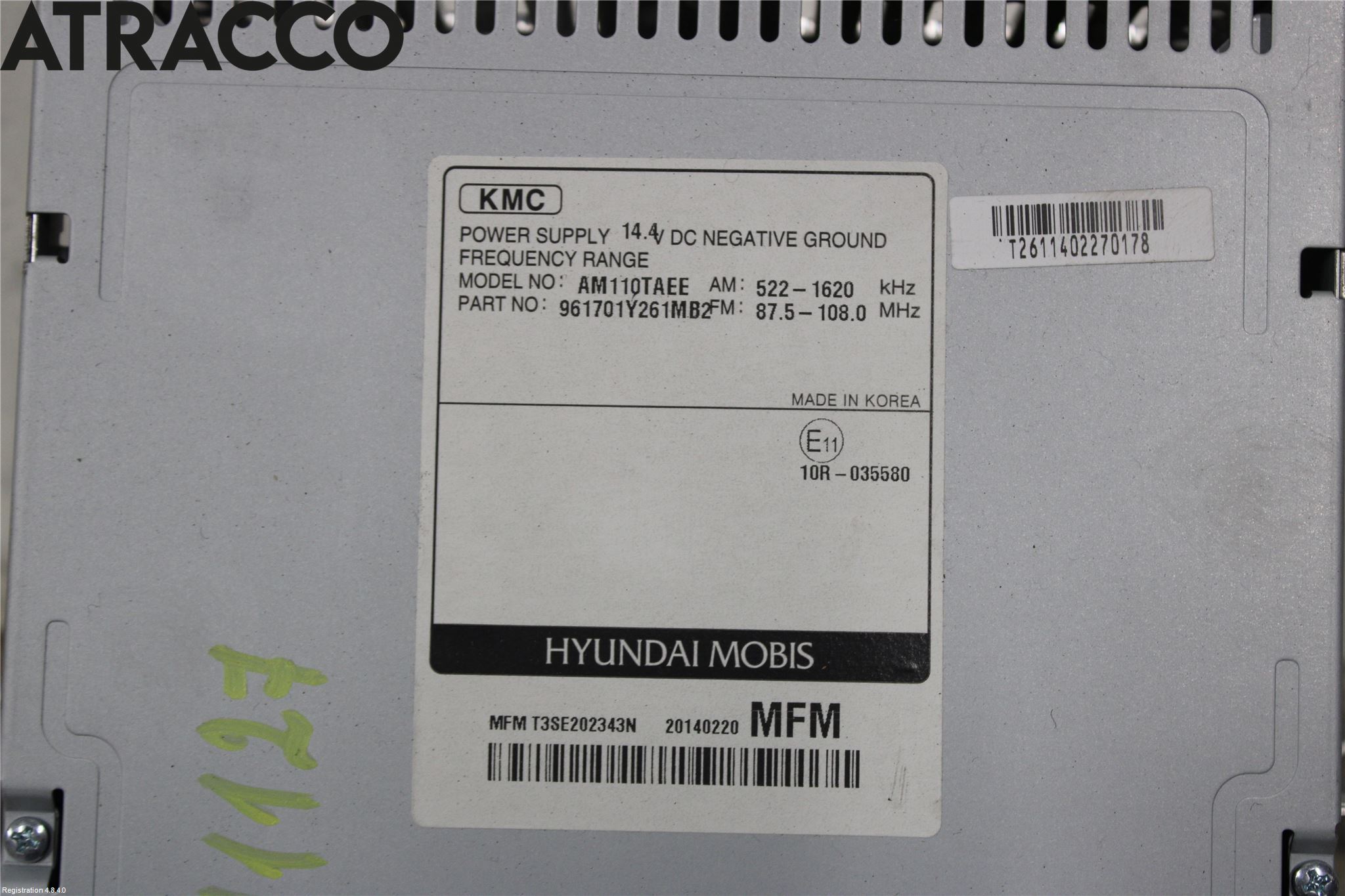 Kia PICANTO 12-17 Stereo Radio Med Cd