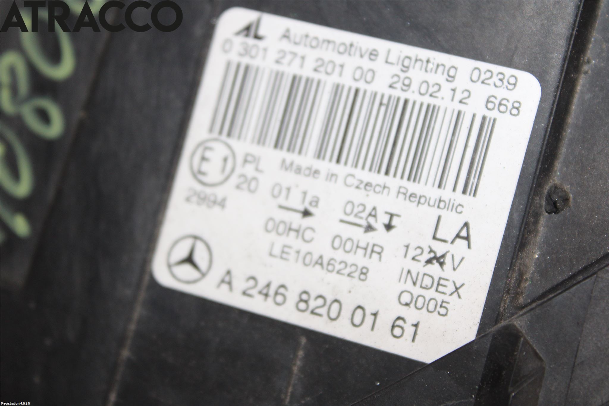 Mercedes-Benz MB B-KLASS (W246/W242) 12-19 Frontlykt Venstre