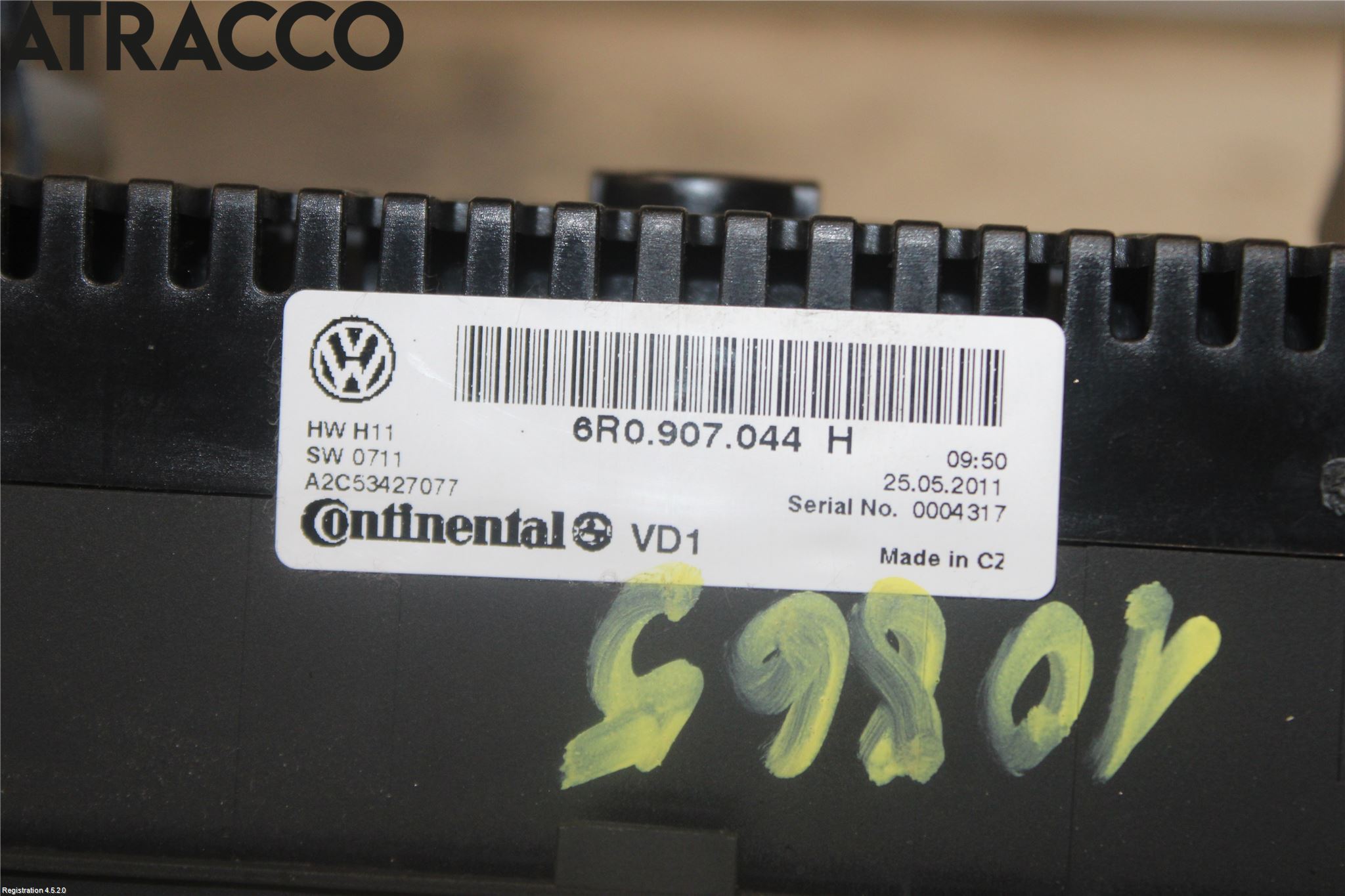 Volkswagen VW POLO 10-17 Varme Ac Betjening-Display