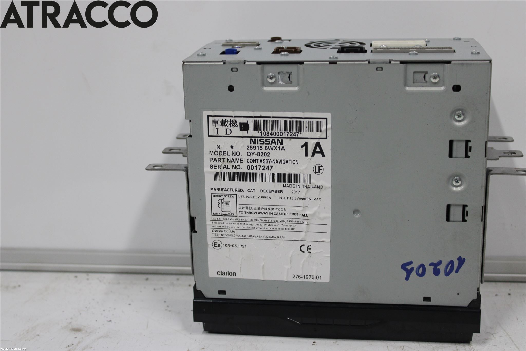 Nissan E-NV200/EVALIA Stereo Radio Med Cd