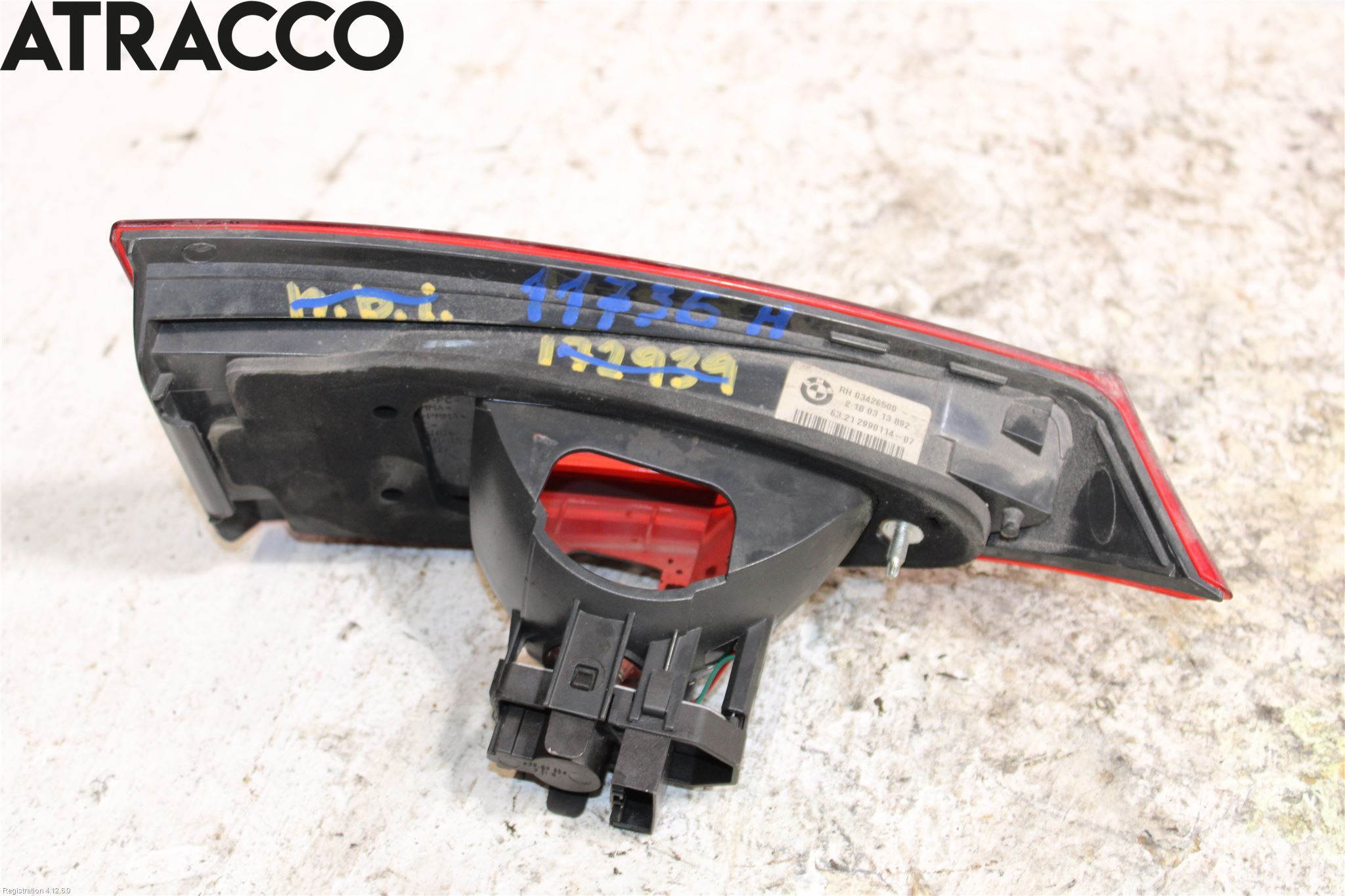 BMW X1 E84 10-15 Baklykt Høyre  På Luke(Indre)