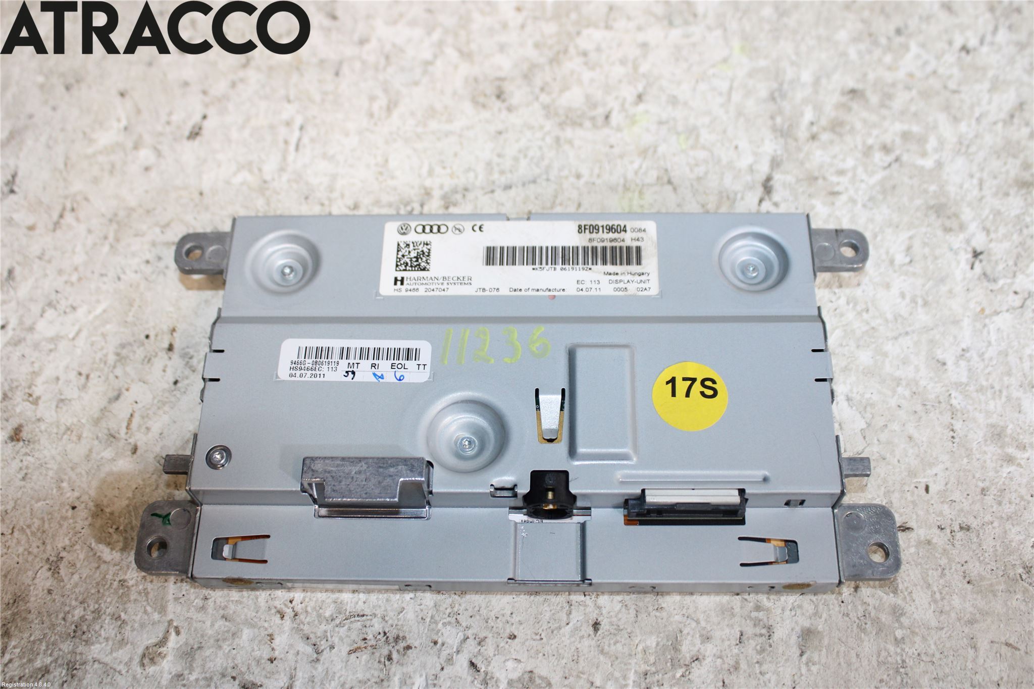 Audi A4 ALLROAD 09-16 Multifunktionsdisplay