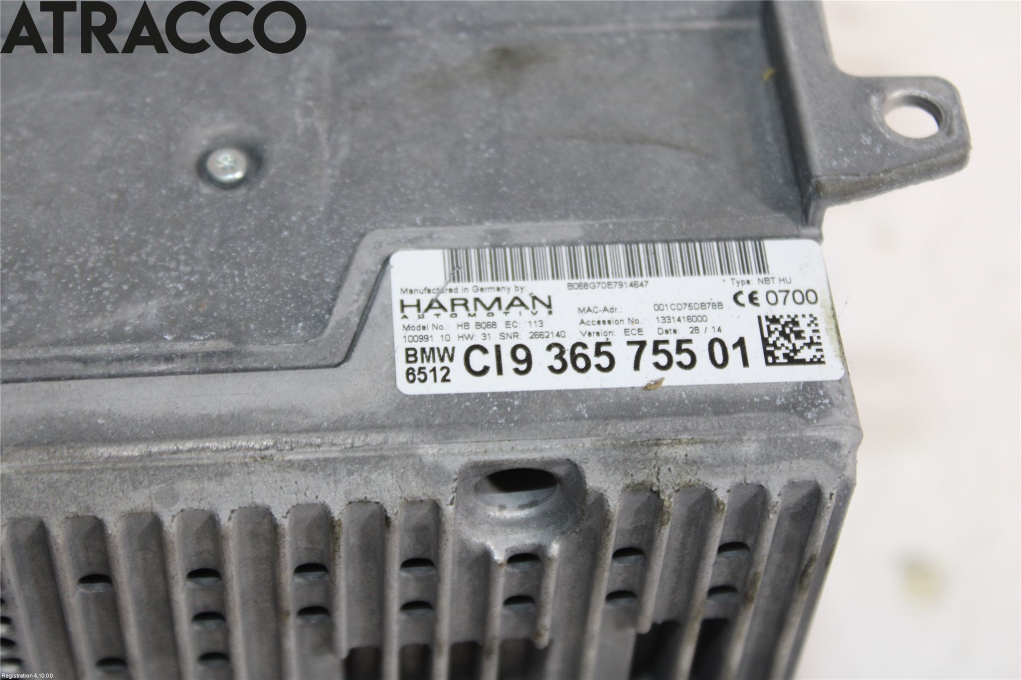 BMW 3 F30/F31/F80 12-19 Stereo Radio Med Cd