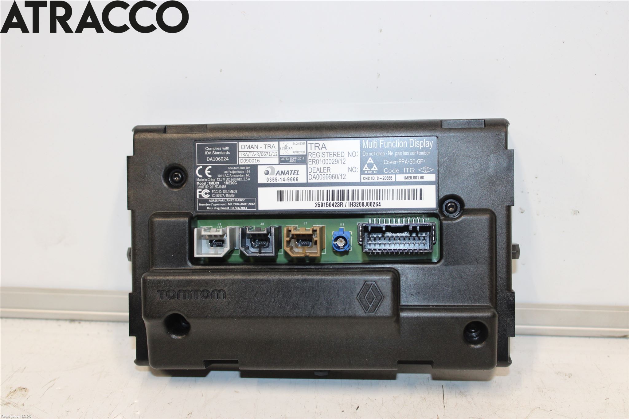 Renault ZOE/E-TECH 13- Multifunktionsdisplay