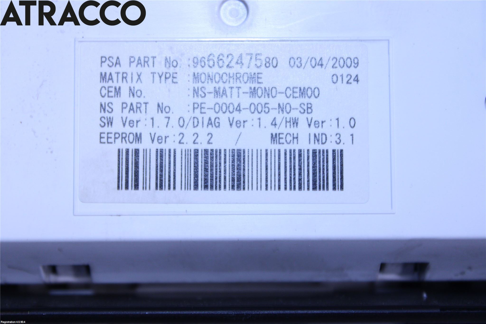 Peugeot 3008 09-16 Instr Speedometer