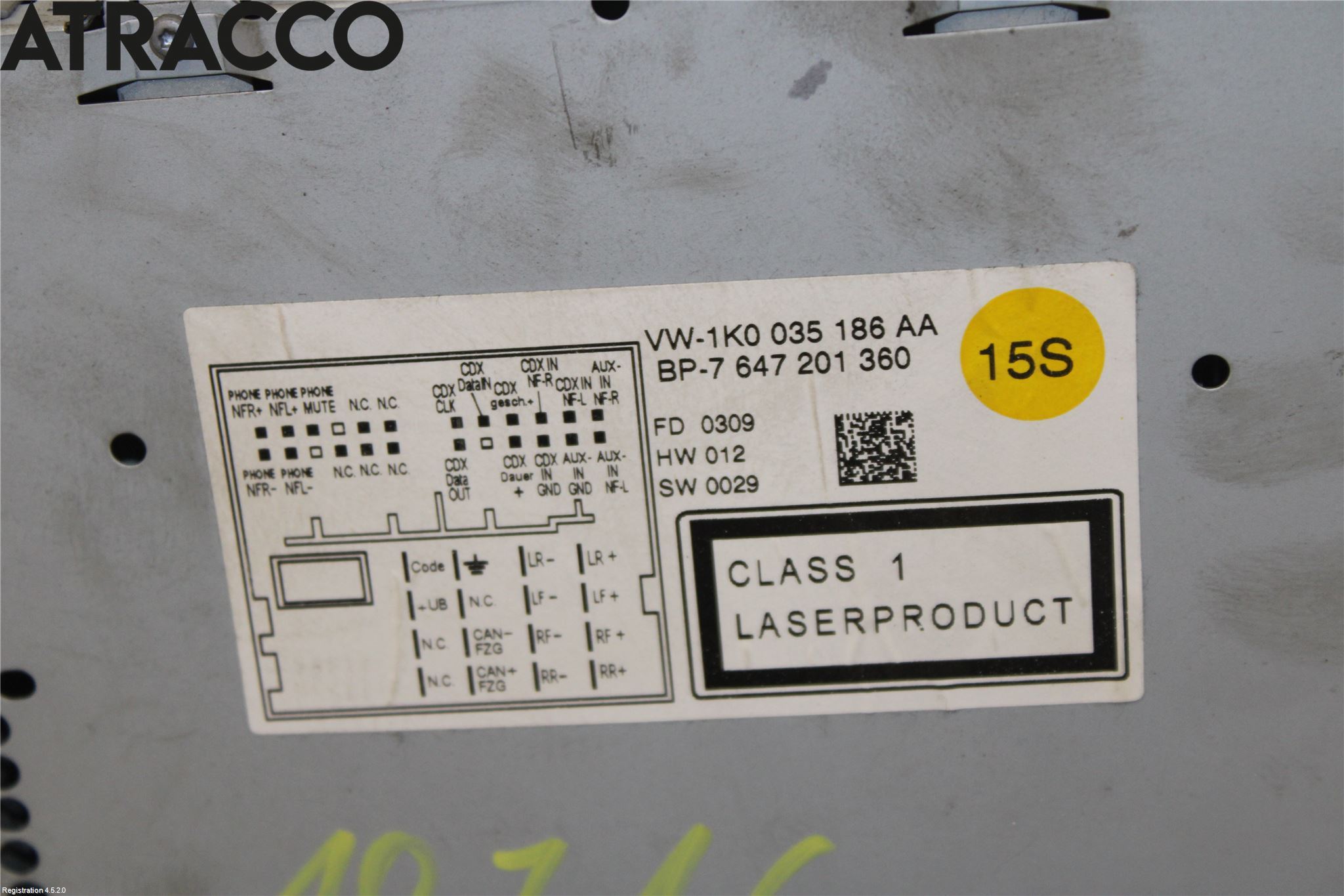 Volkswagen VW TOURAN 03-10 Stereo Radio Med Cd