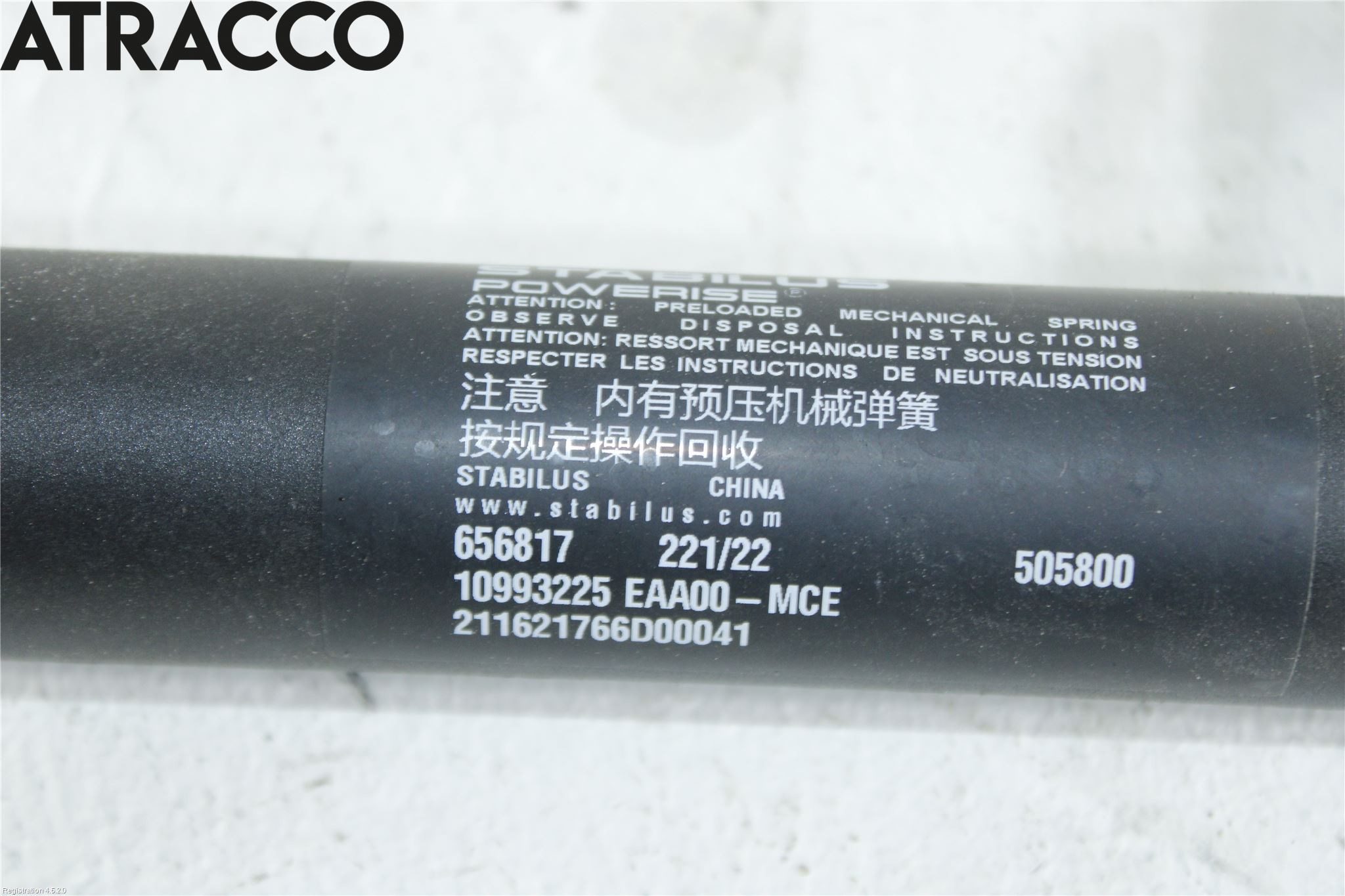 MG MARVEL R 22- Bakluke Demper-Gassfjær