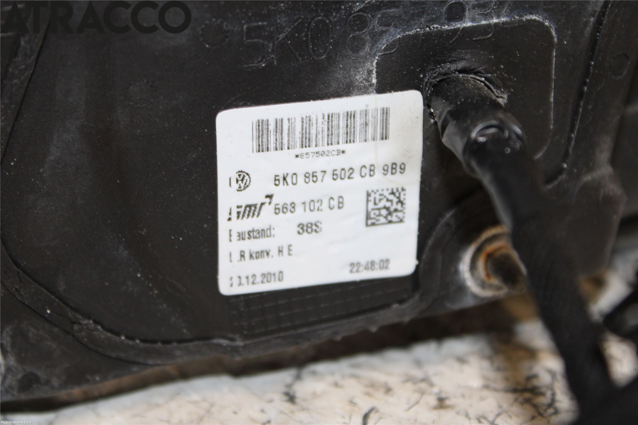 Volkswagen VW GOLF VI 09-13 Speil H M-El Justering