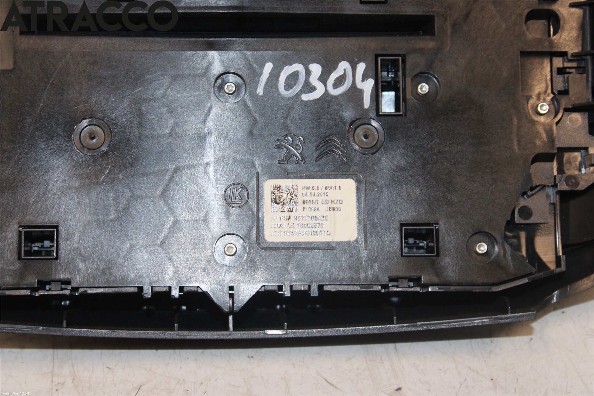 Peugeot 308 14-21 Varme Ac Betjening-Display