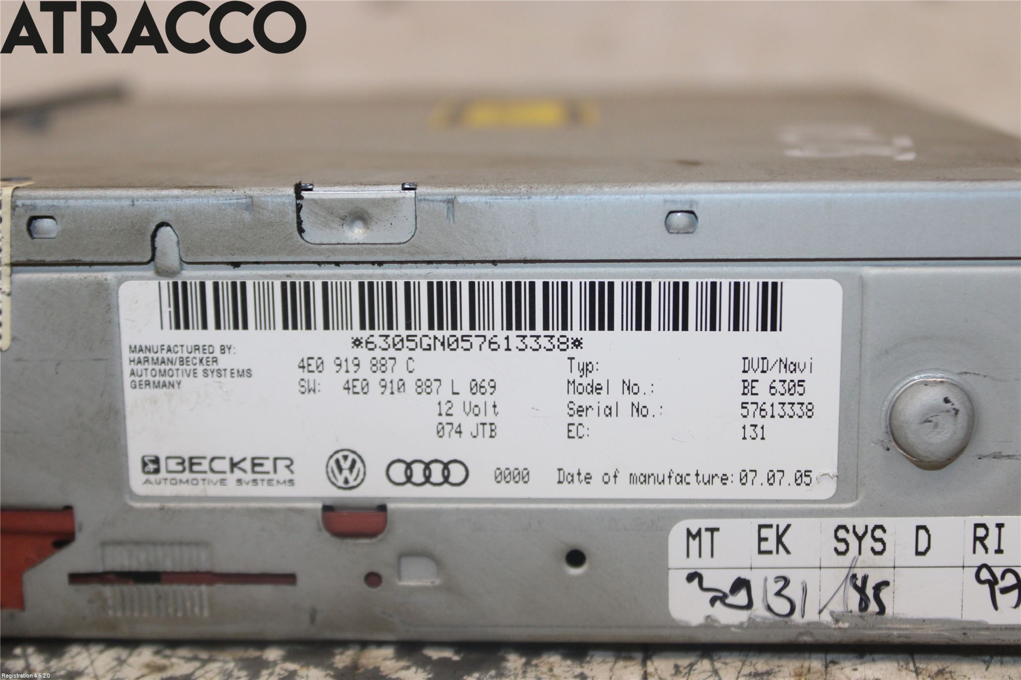 Audi A6/S6     05-11 Stereo Radio