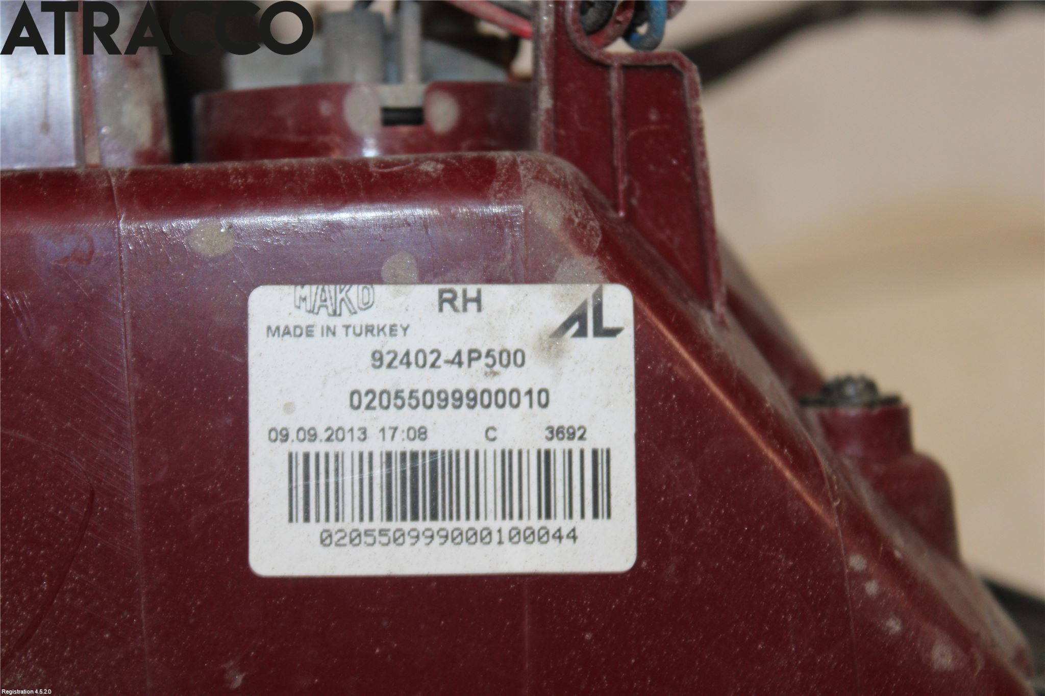 Hyundai i20 PB 09-14 Baklykt Høyre