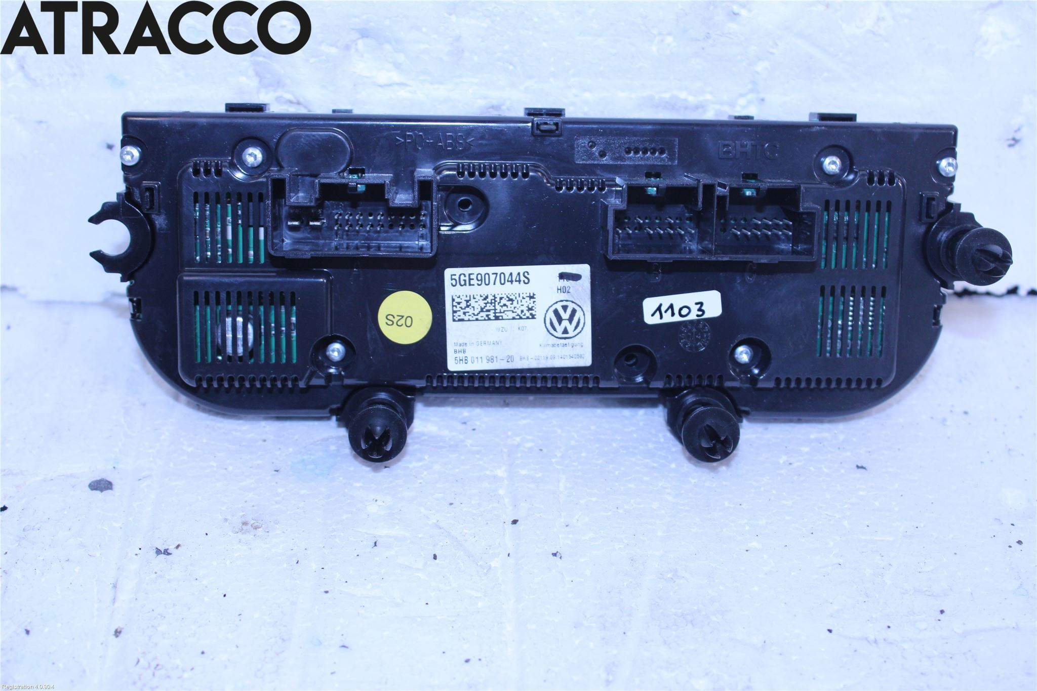 Volkswagen VW GOLF / E-GOLF VII 13-20 Varmeapparat Panel(Regulering)