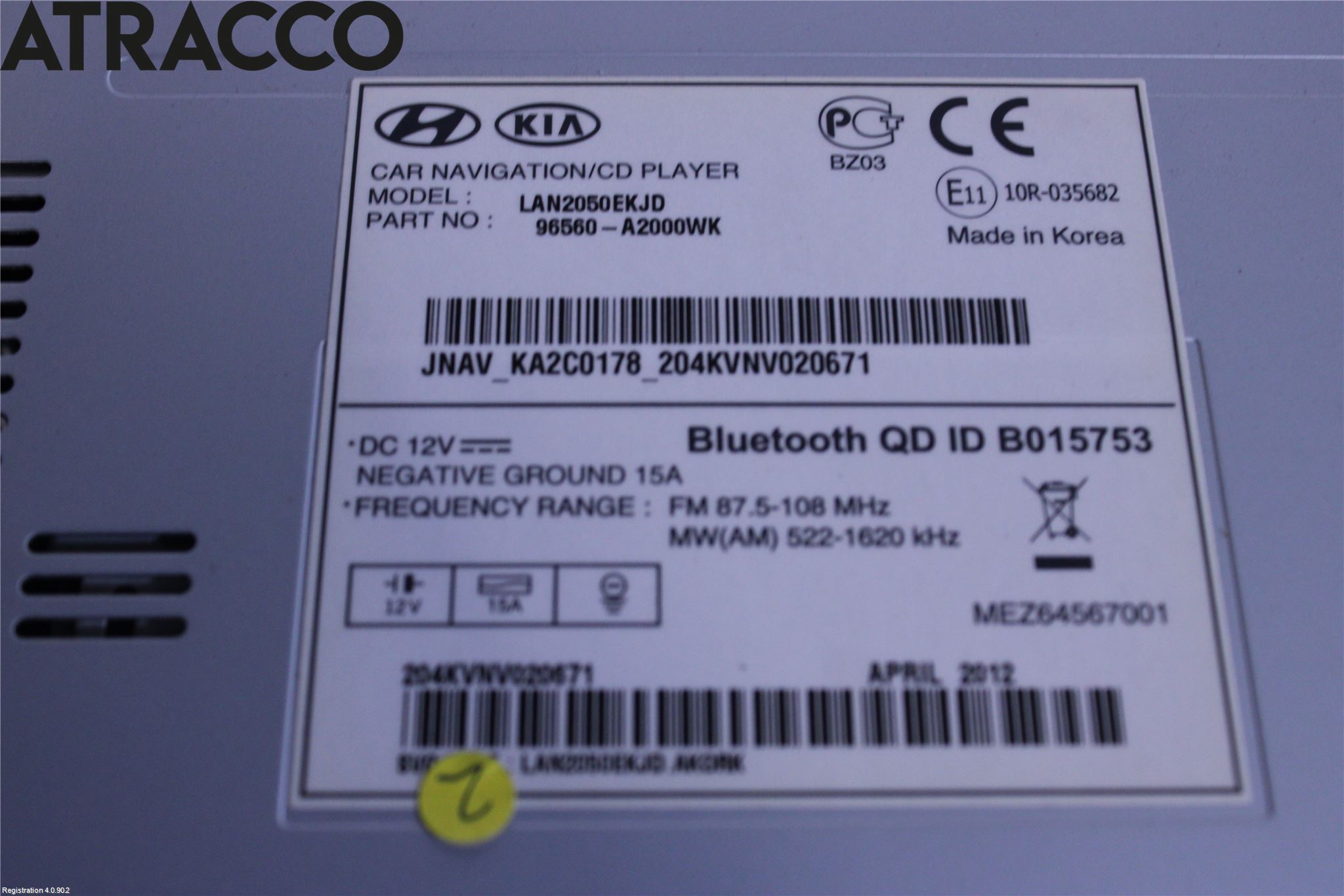 Kia CEED 12-18 Stereo Radio Med Cd