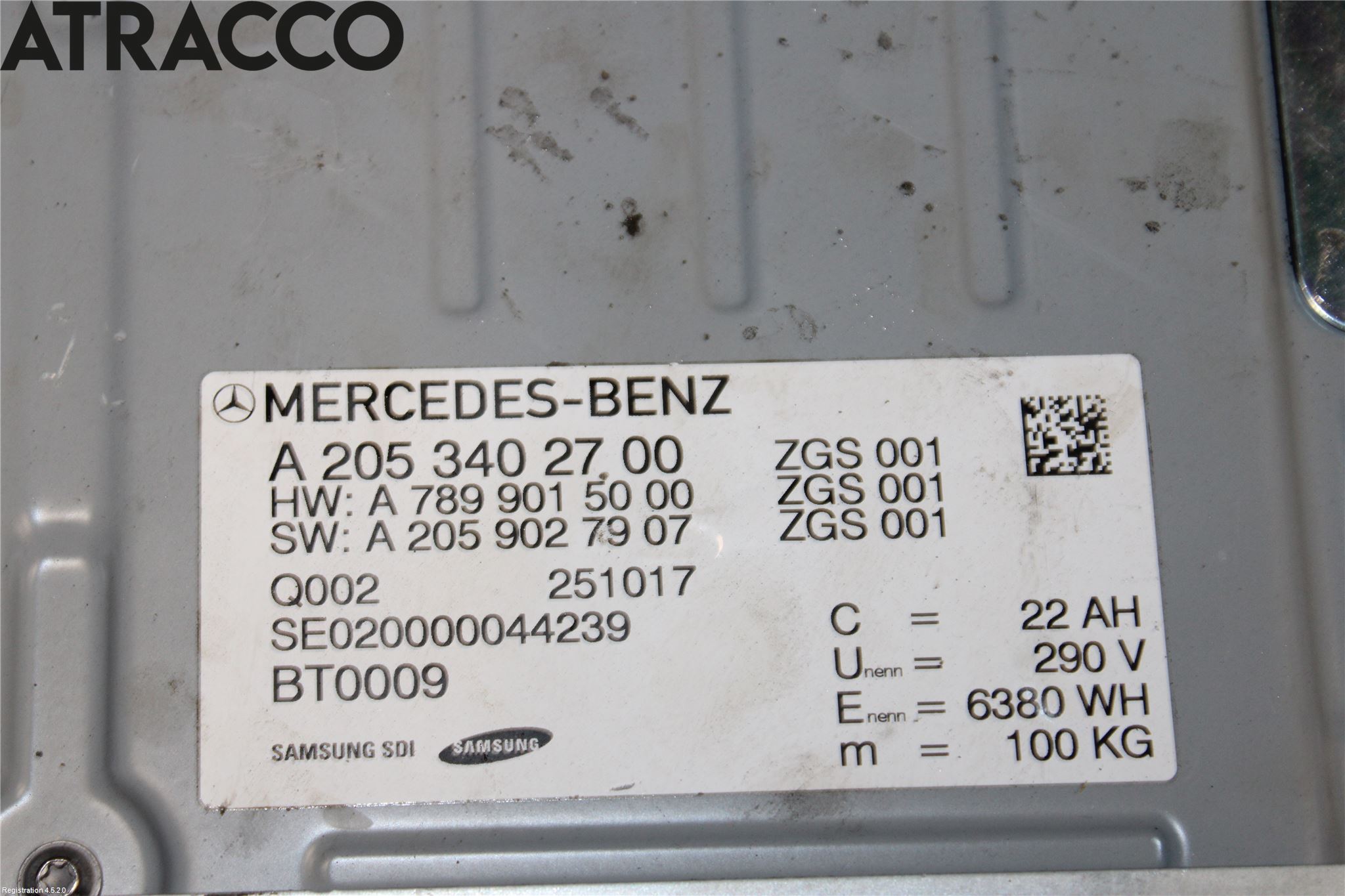 Mercedes-Benz MB C-KLASS (W205) 14-21 Hybrid Batteri