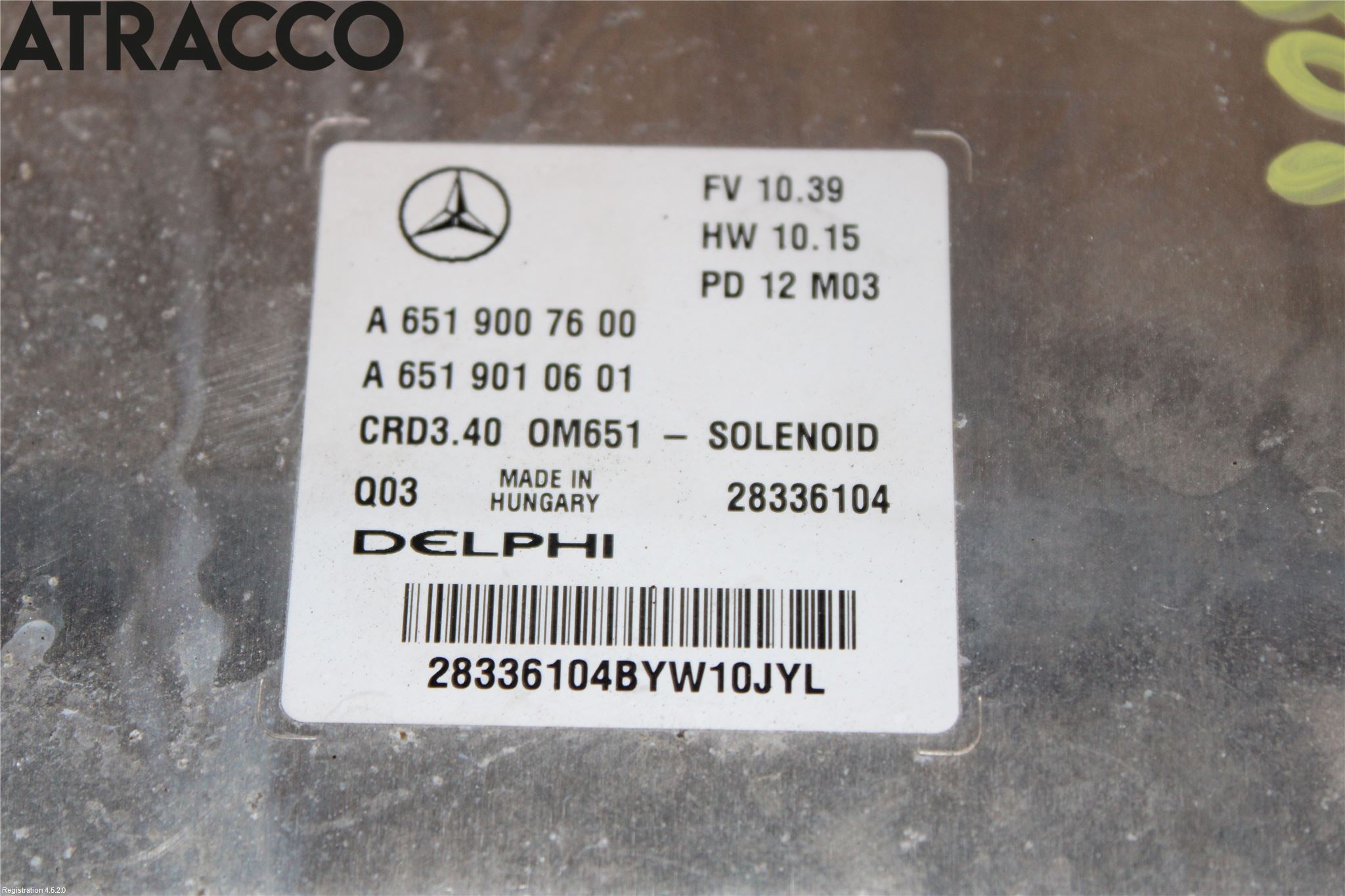 Mercedes-Benz MB B-KLASS (W246/W242) 12-19 Styreenhet Innsprøytning