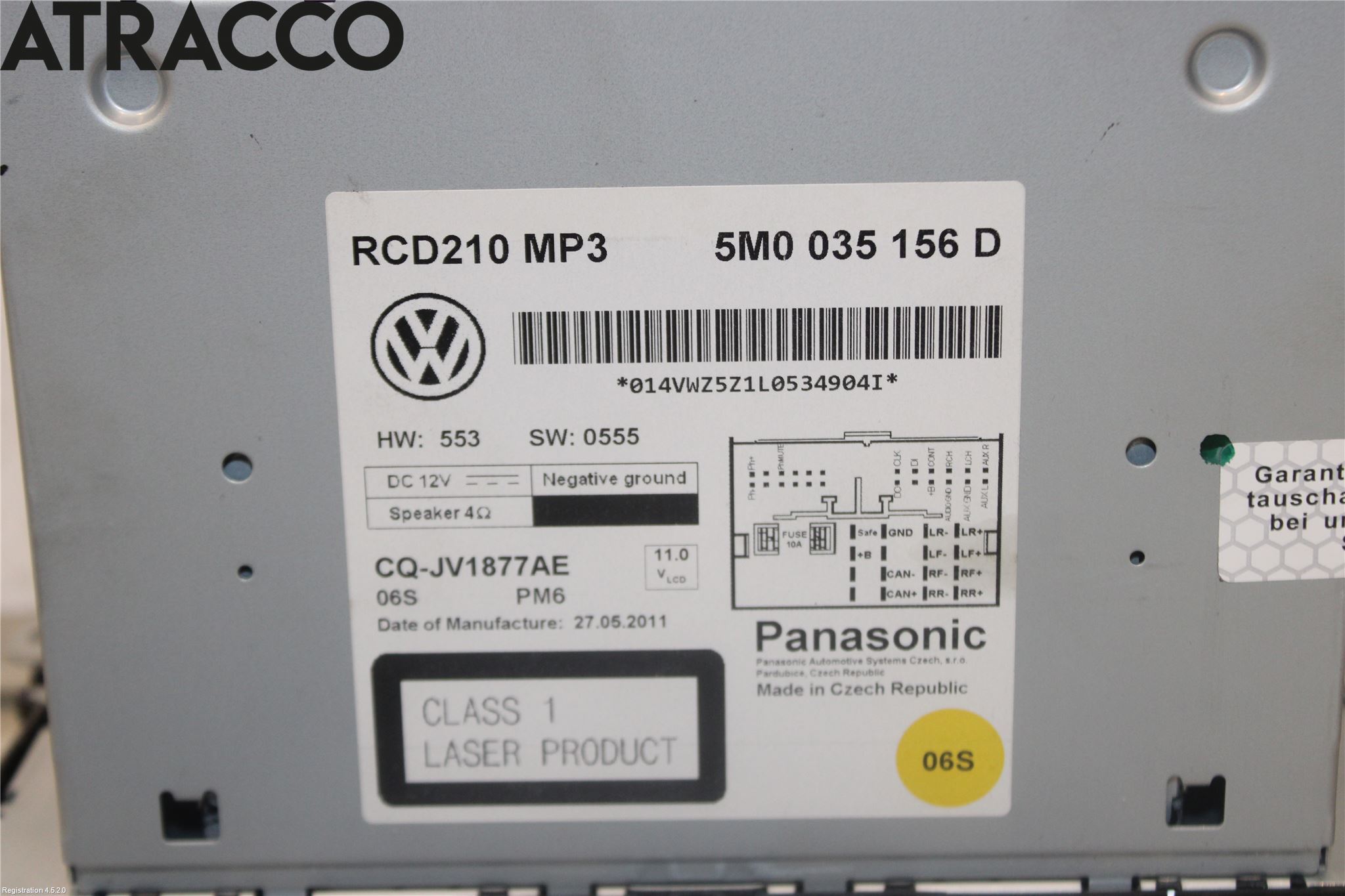 Volkswagen VW POLO 10-17 Stereo Radio