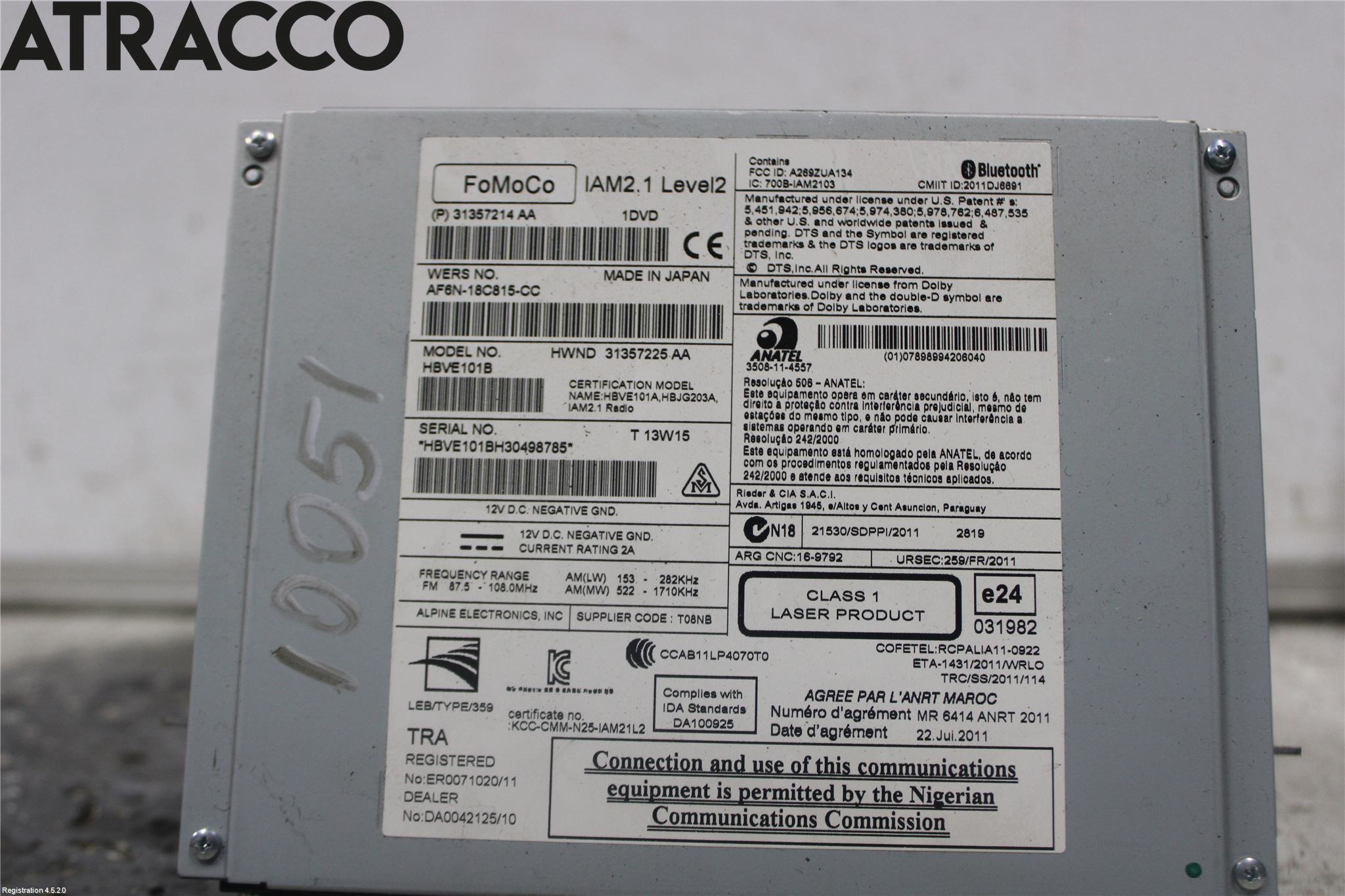 Volvo V60 14-18 Stereo Radio Med Cd