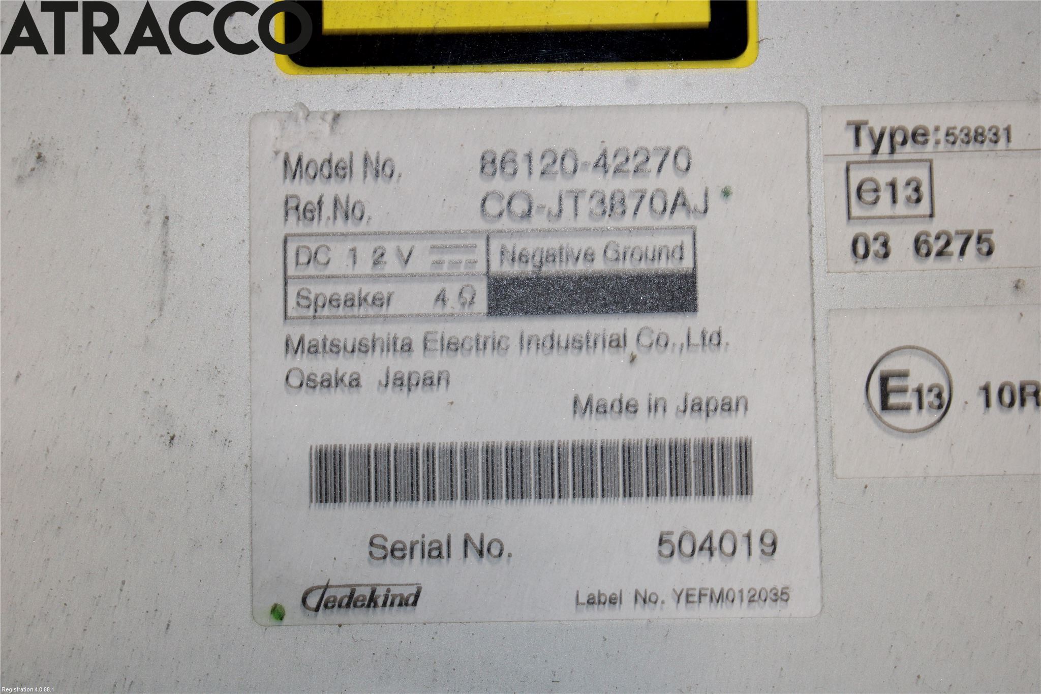 Toyota RAV 4 06-12 Stereo Radio Med Cd