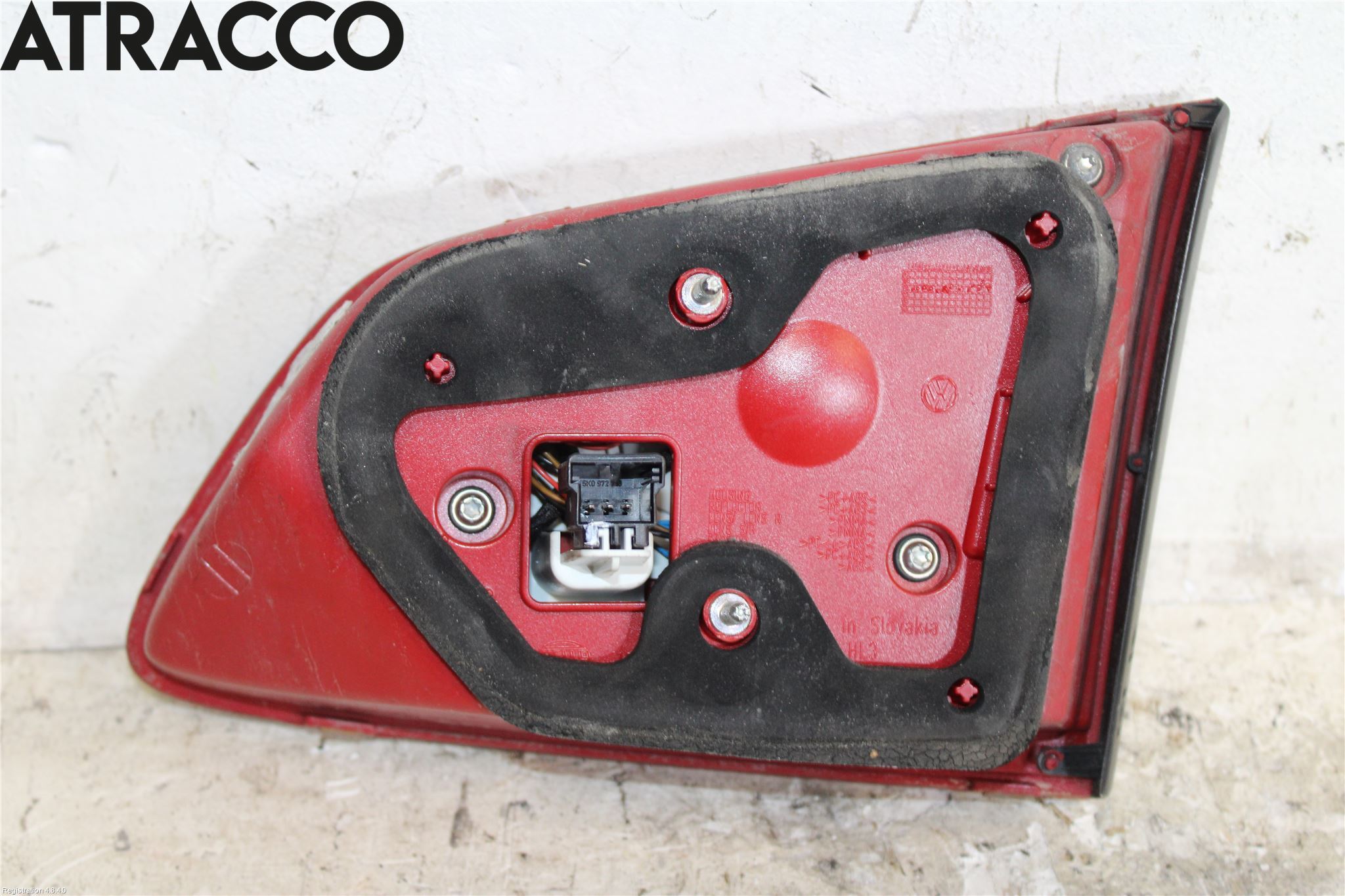 Volkswagen VW PASSAT 11-14 Baklykt Venstre  På Luke(Indre