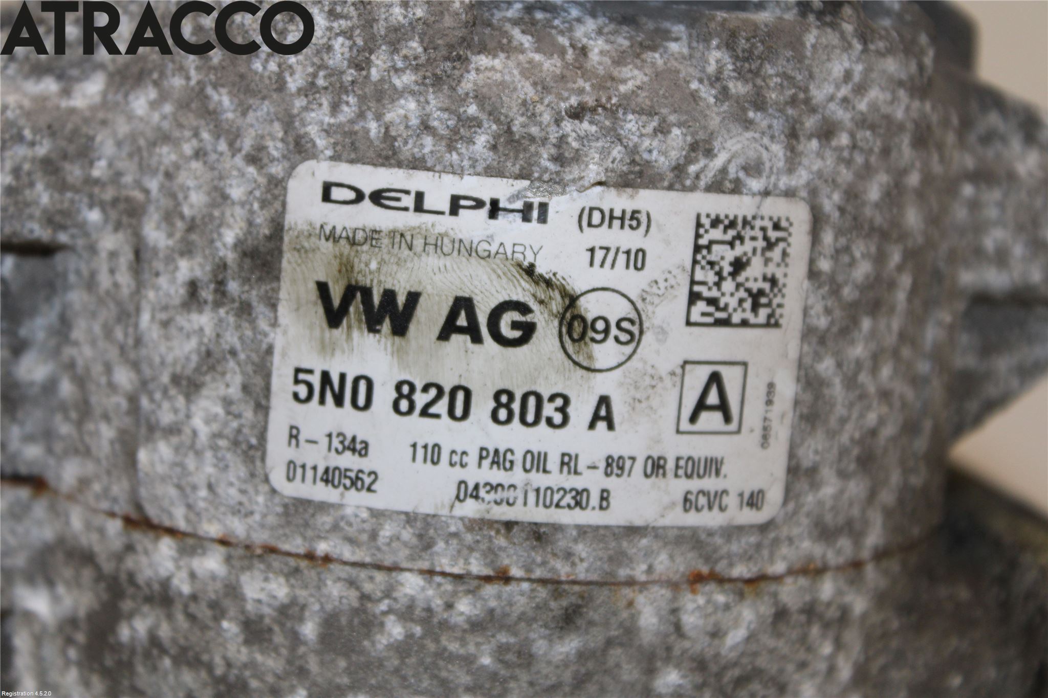 Volkswagen VW GOLF VI 09-13 Varme Ac Kompressor