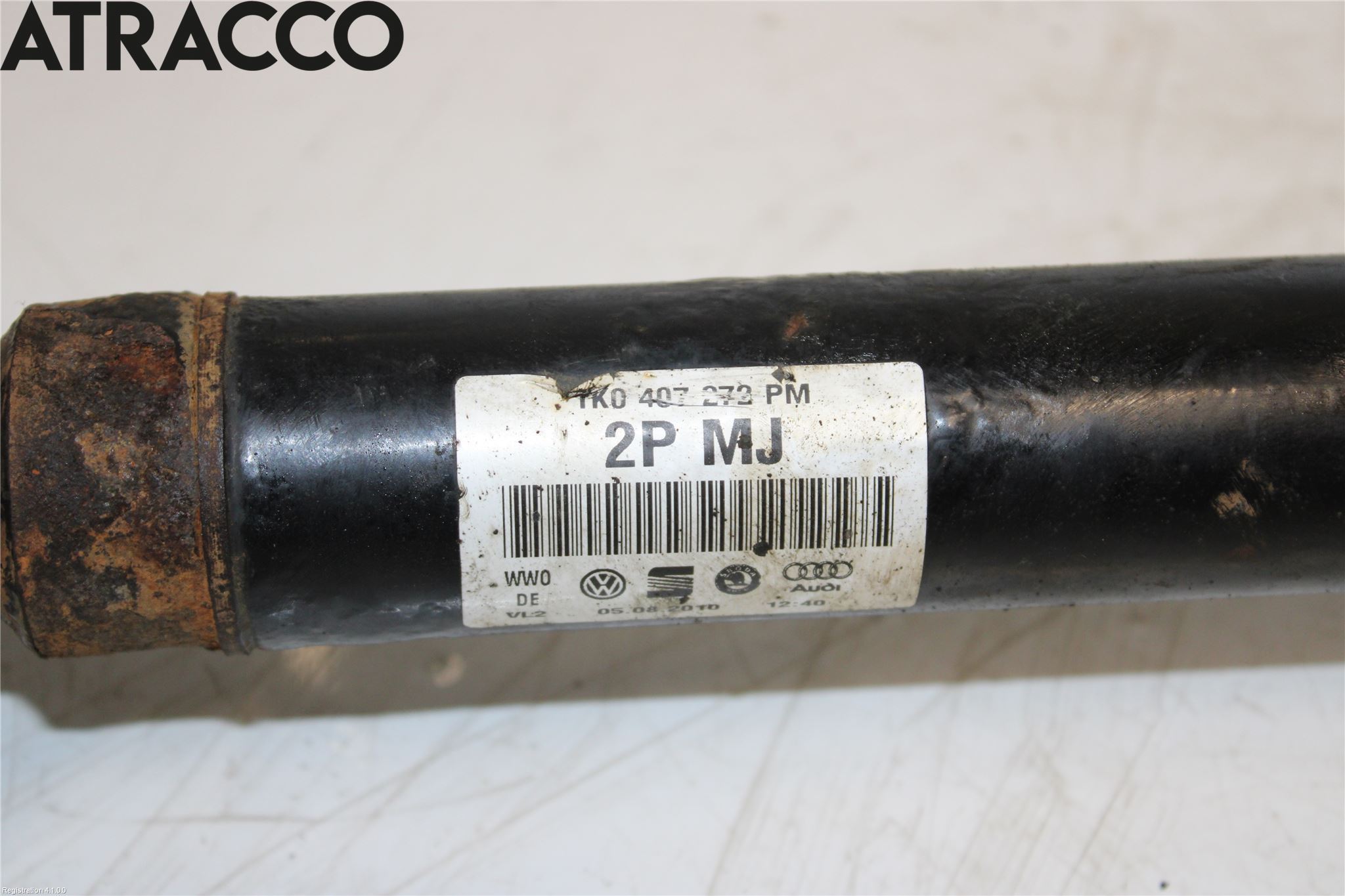 Volkswagen VW TOURAN 10-15 Drivaksel Foran Kompl Høyre